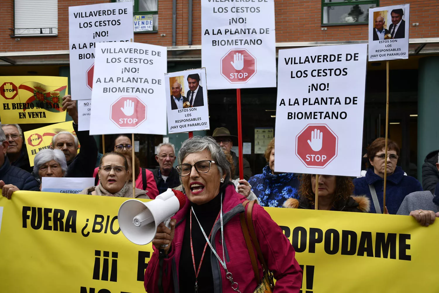 Protestas contra la planta de biogás de Castropodame