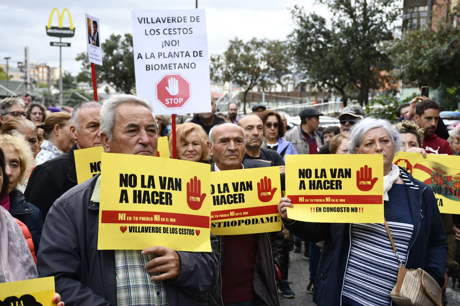 Protestas contra la planta de biogás de Castropodame