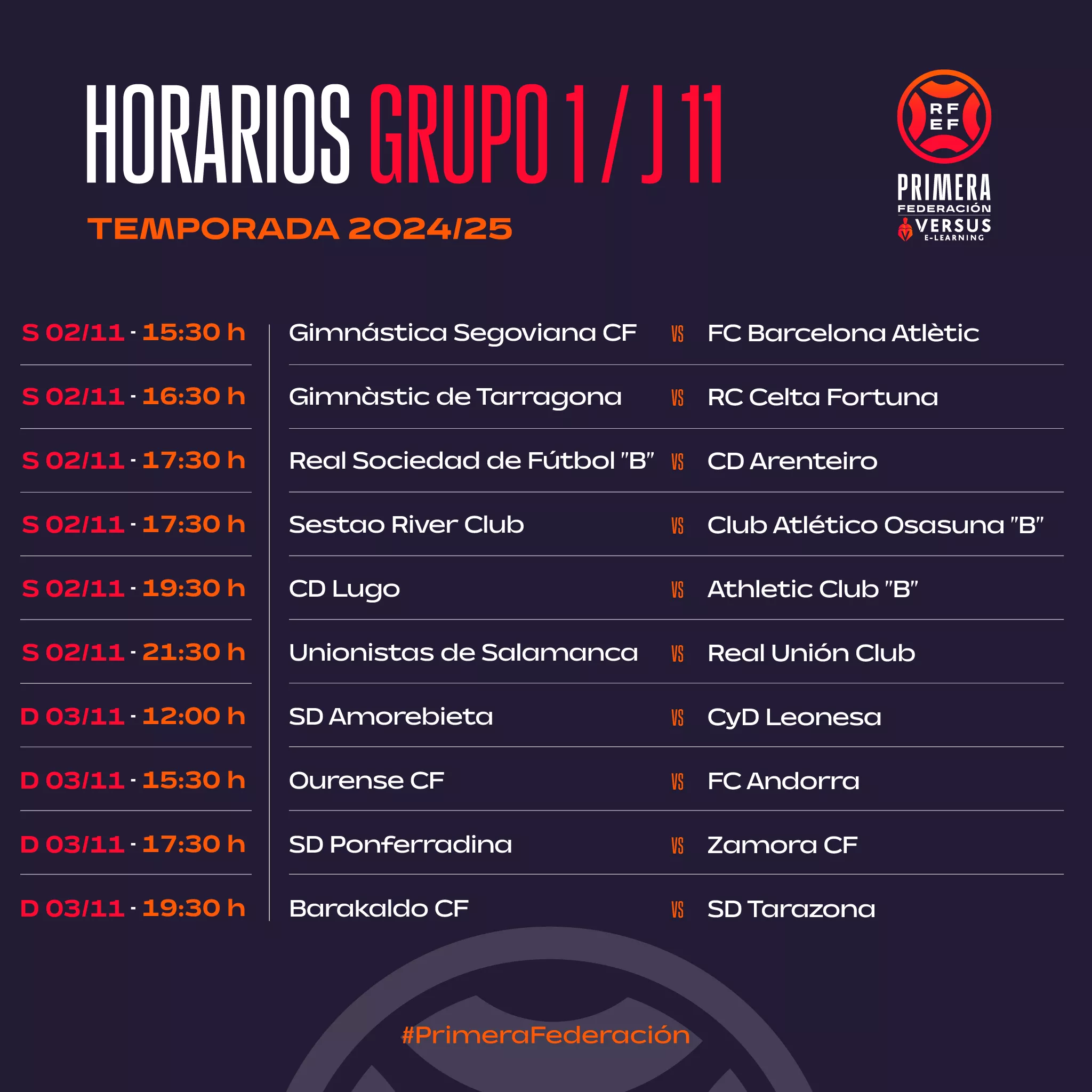 Horarios