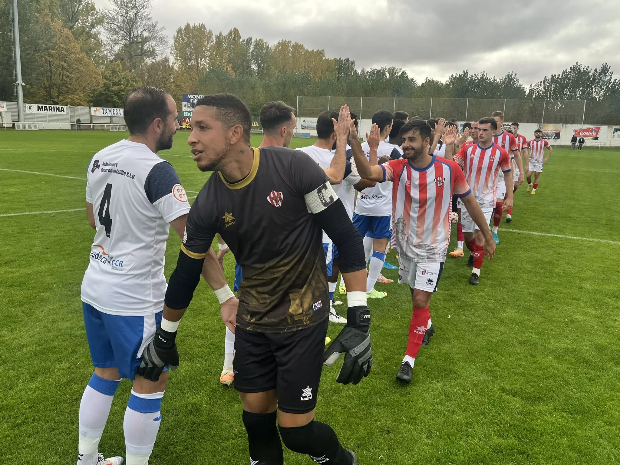 El Atlético de Bembibre durante el partido de este sábado