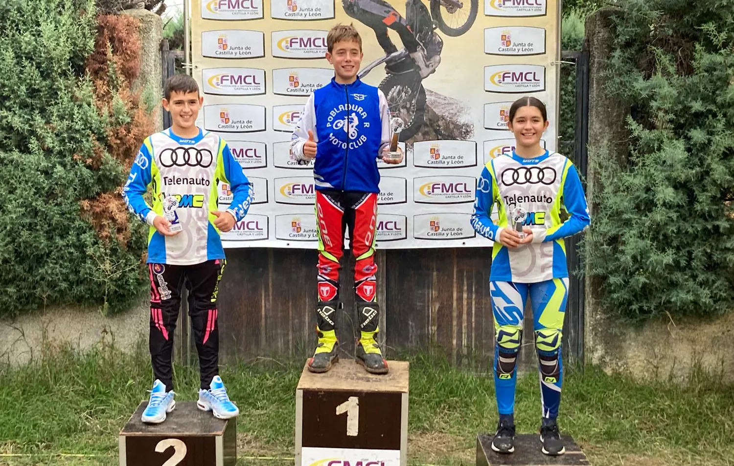 El joven piloto berciano Jorge Fernández, campeón de Castilla y León de Trial en TR5