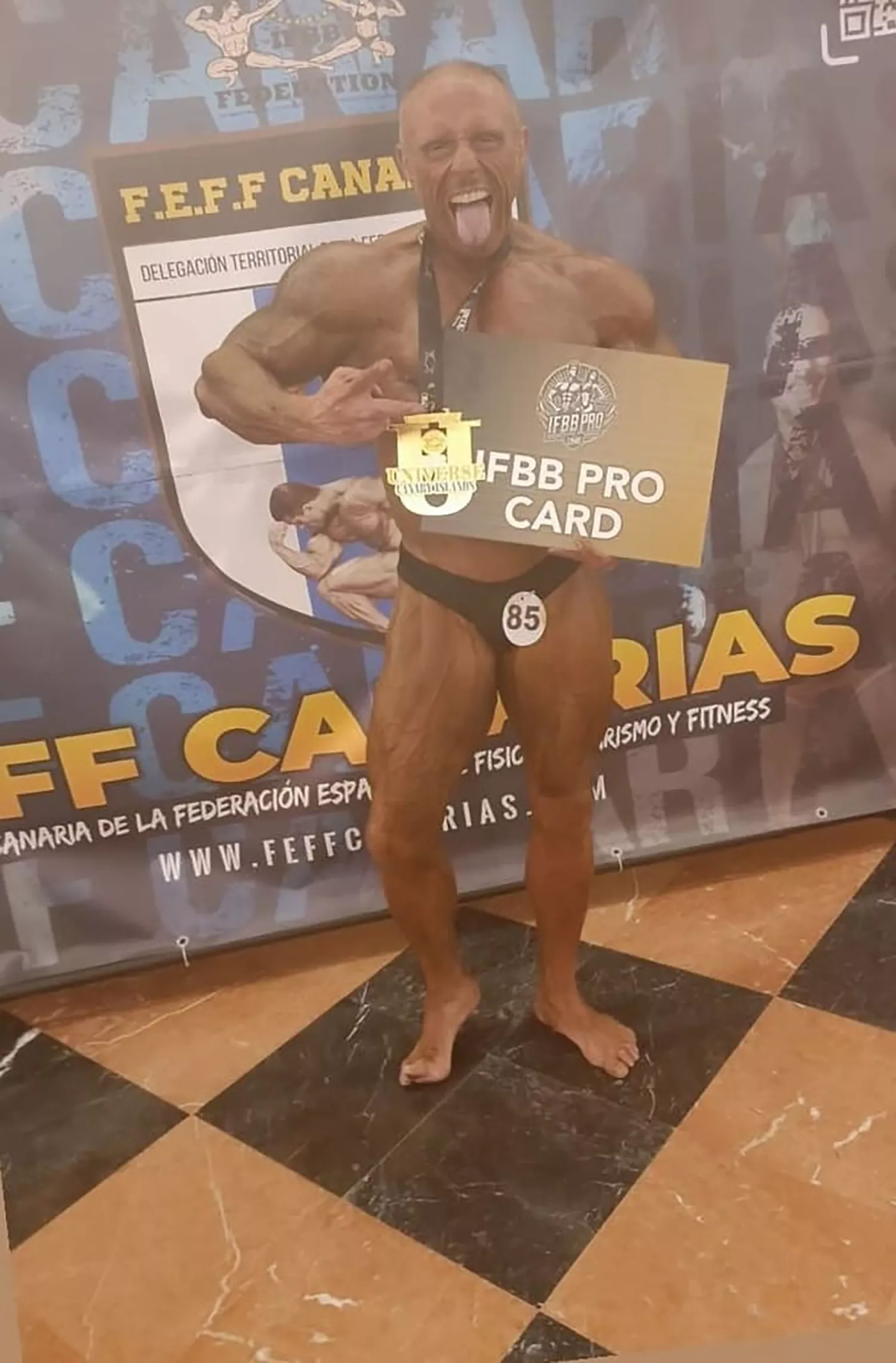 El culturista berciano Domingo Uría, campeón en el ‘Mr. Universe Islas Canarias’