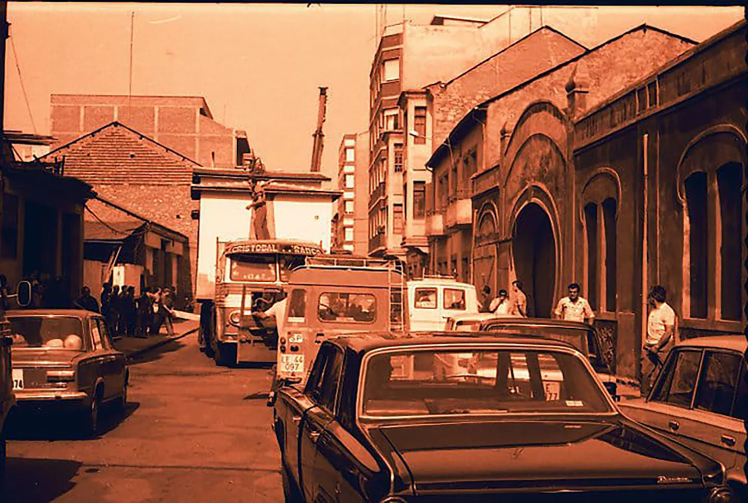 calle Gral. Moscadó de Ponferrada en los años 50, actualmente doctor Fleming 