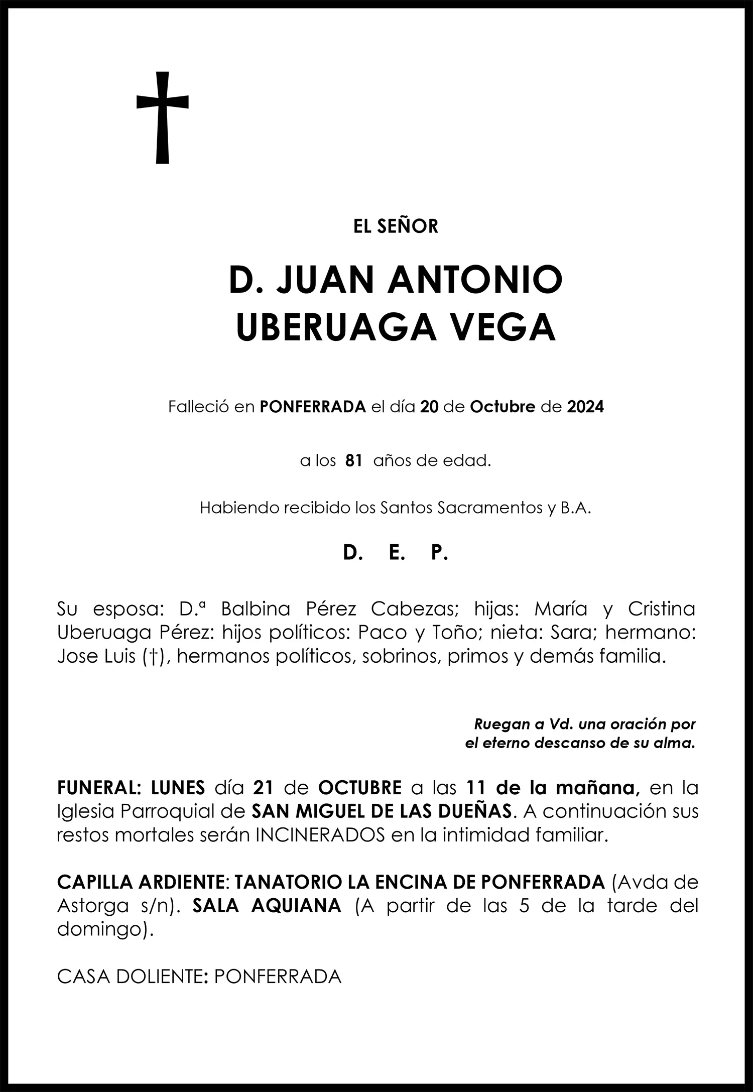 JUAN ANTONIO UBERUAGA VEGA