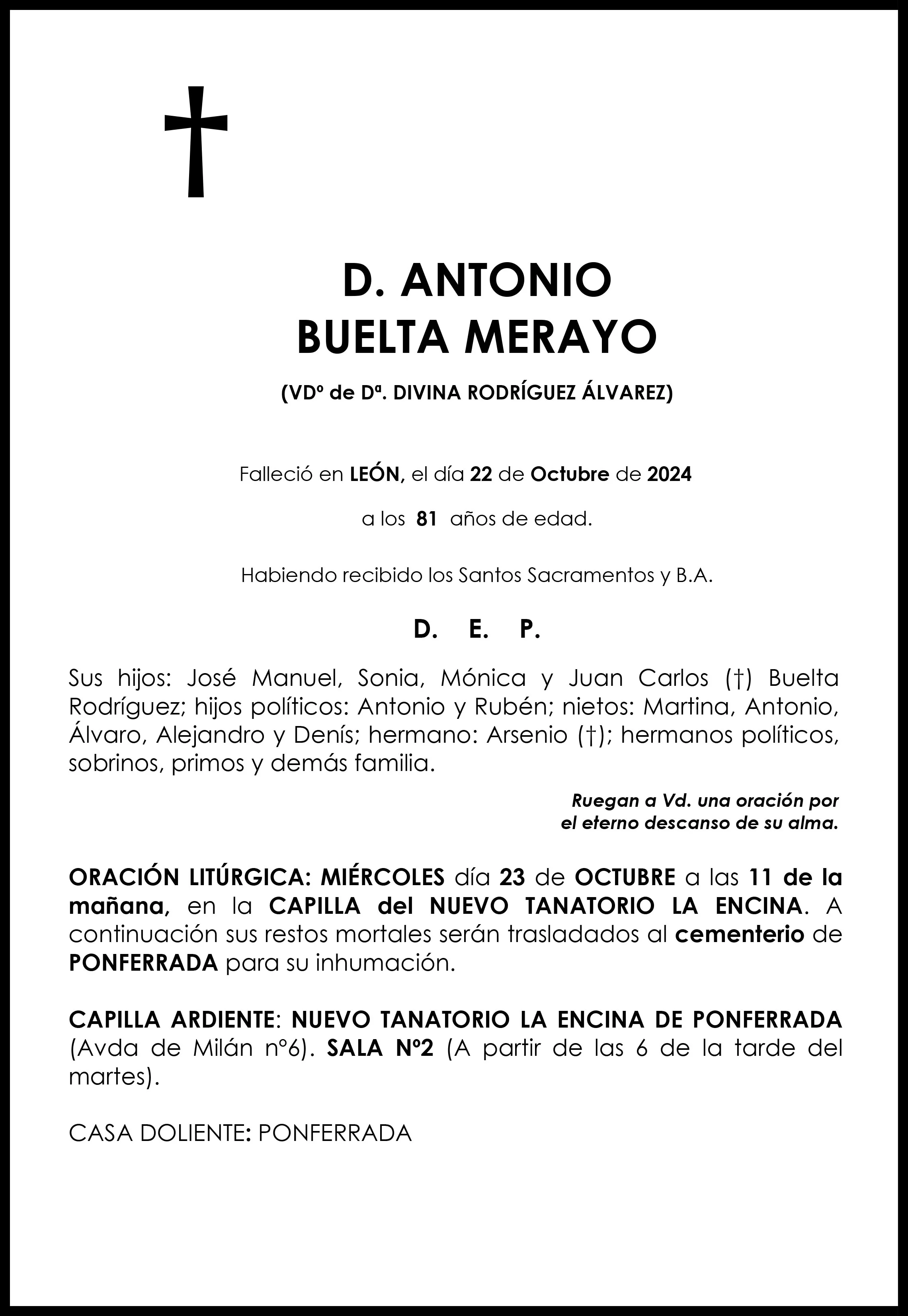 ANTONIO BUELTA MERAYO