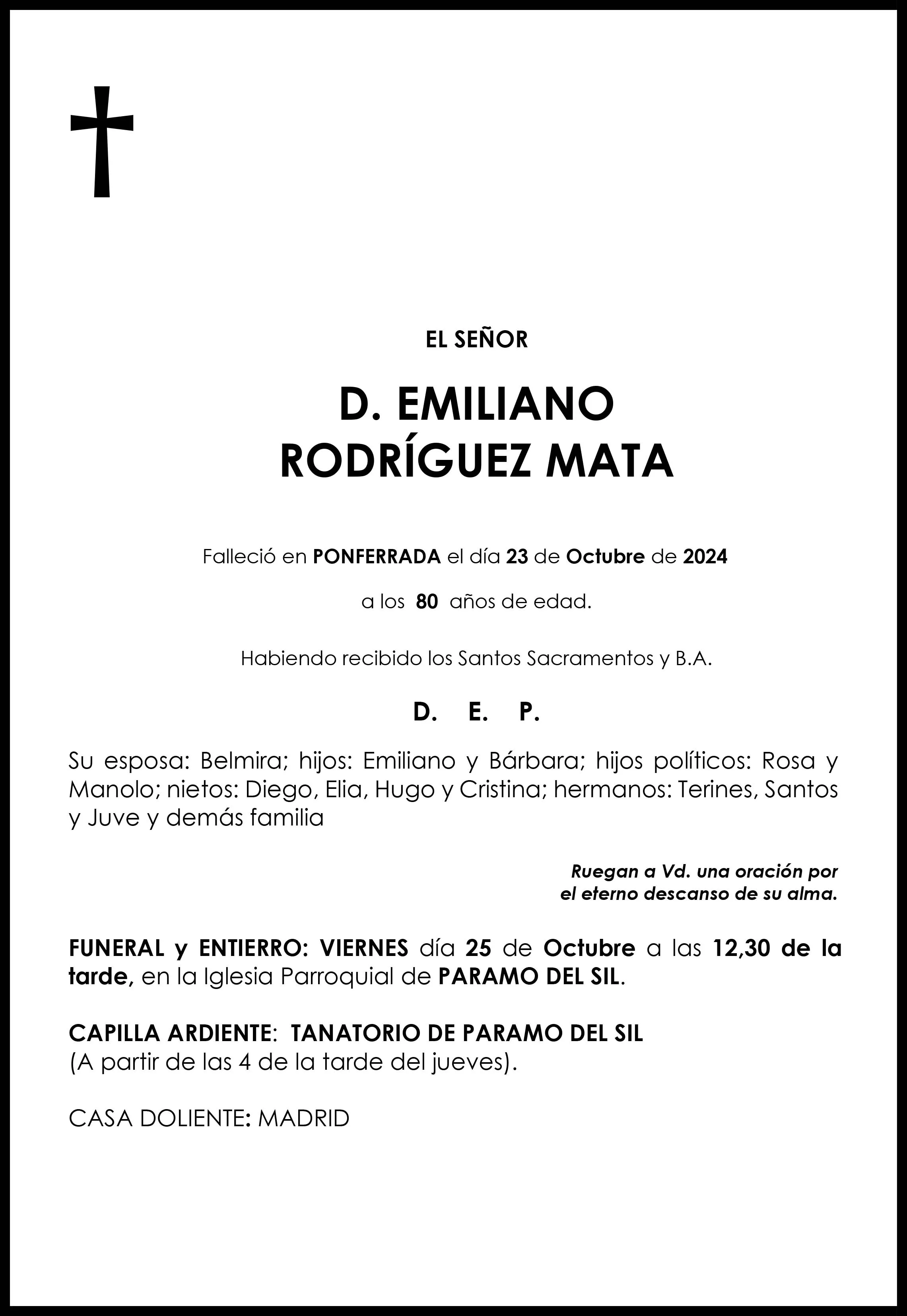 EMILIANO RODRIGUEZ MATA