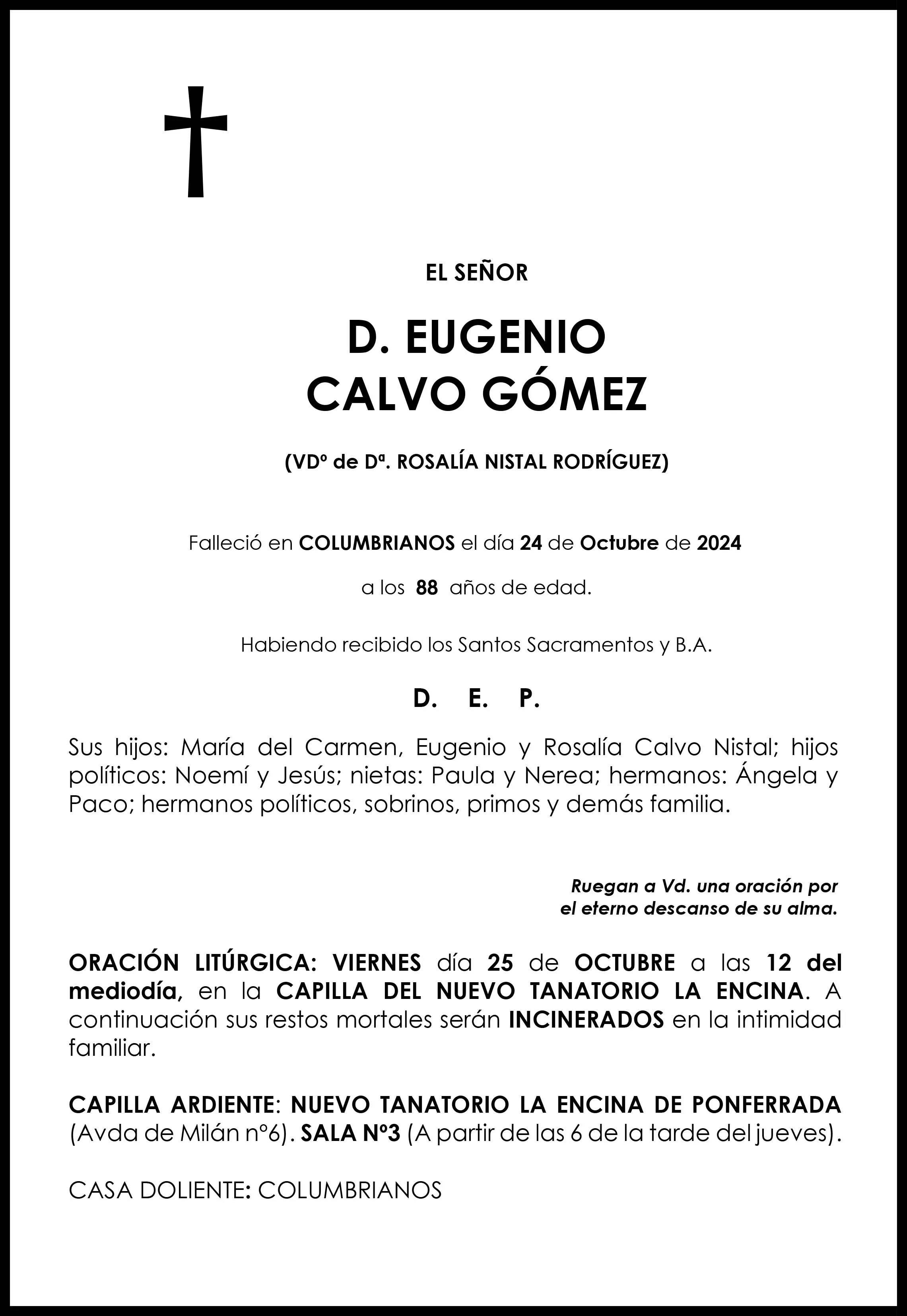 EUGENIO CALVO GOMEZ