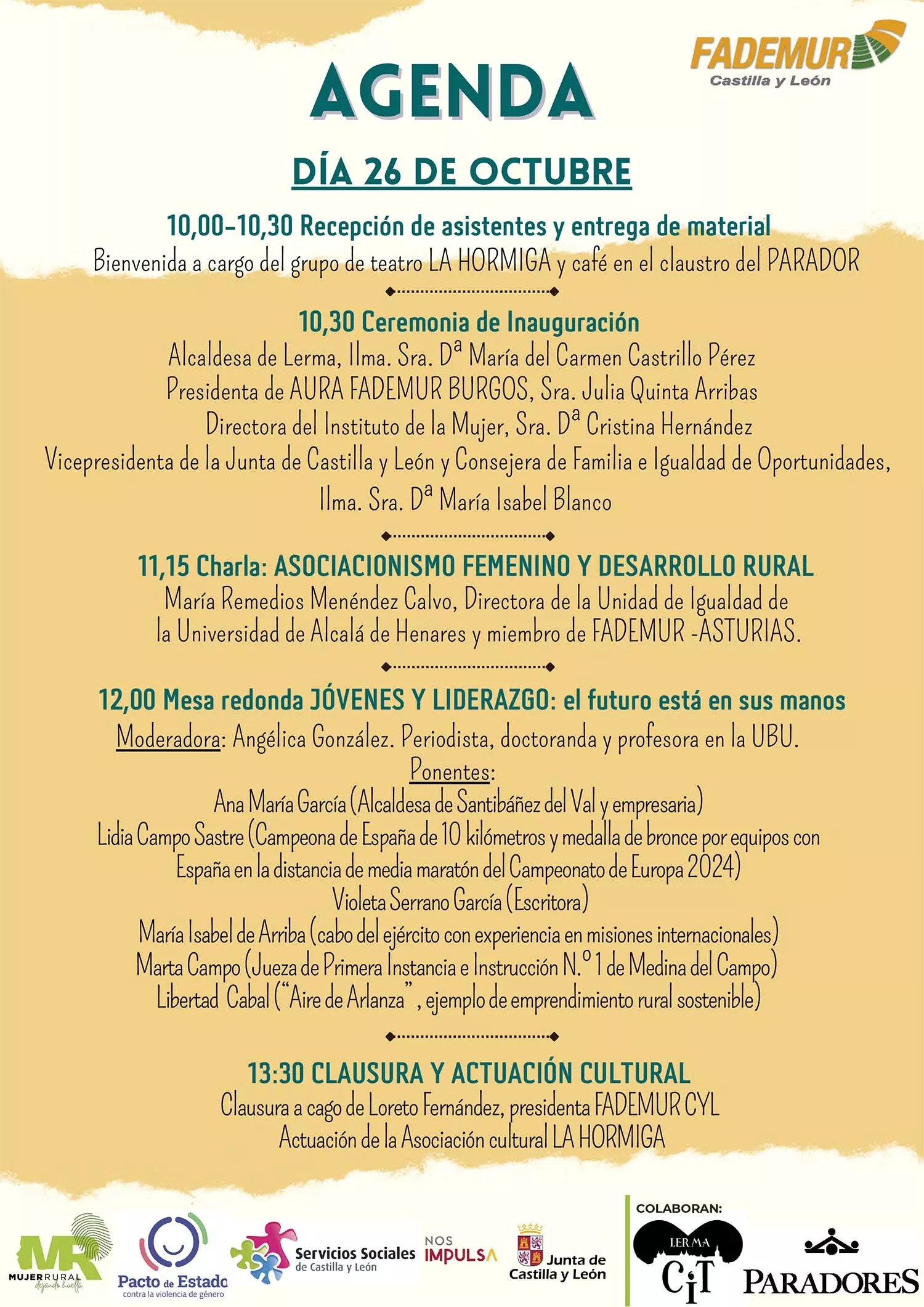 Agenda jornada Lerma.