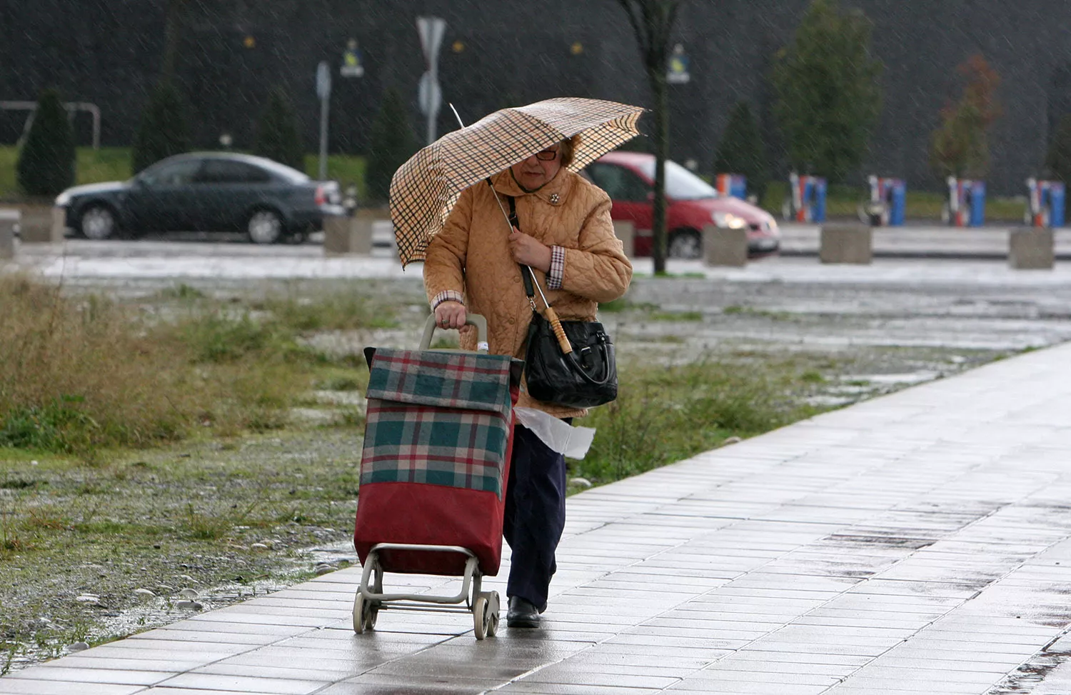 Lluvia en Ponferrada.