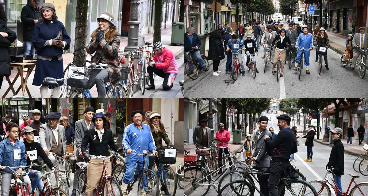 Concentración de bicis clásicas en Avenida de la Puebla