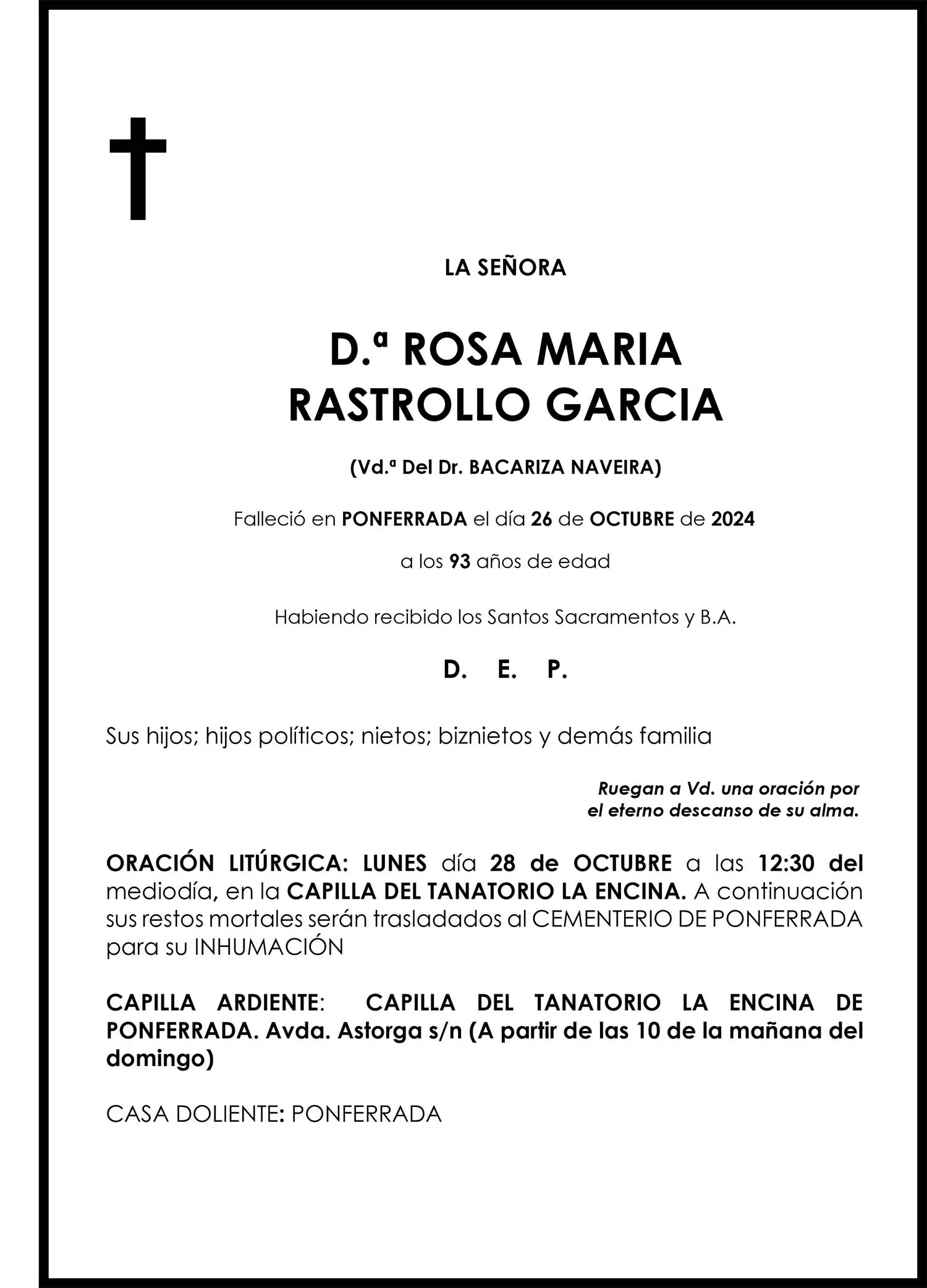 ROSA MARIA RASTROLLO GARCIA