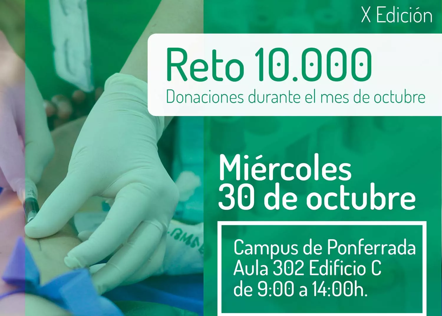 El campus de Ponferrada se suma, por primera vez, al reto universitario de alcanzar las 10.000 donaciones de sangre