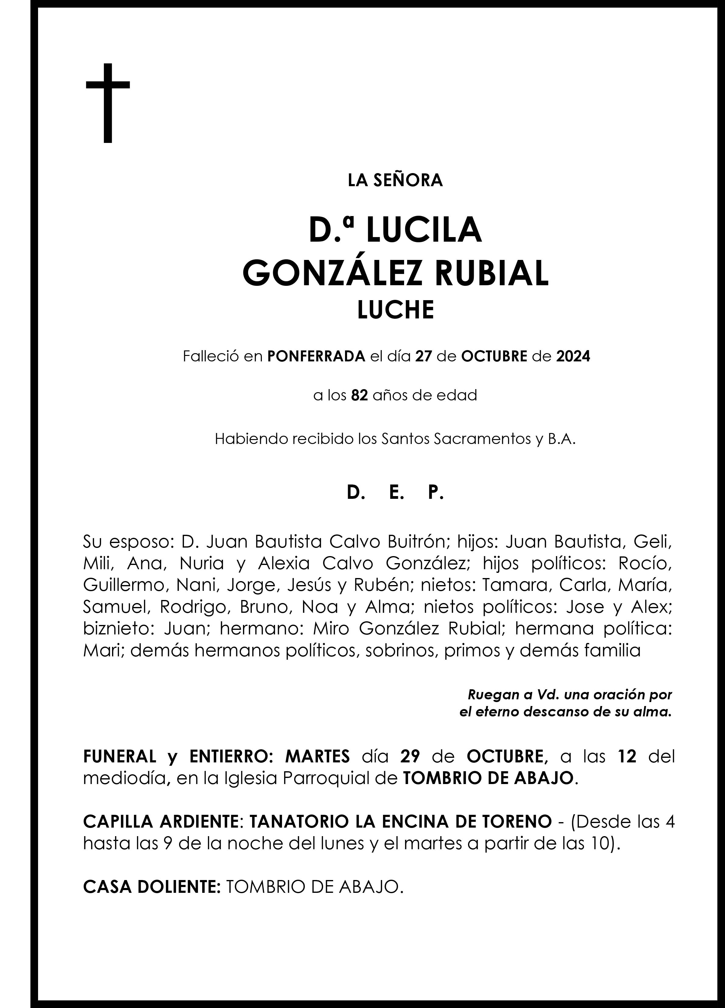 LUCILA GONZALEZ RUBIAL   LUCHE