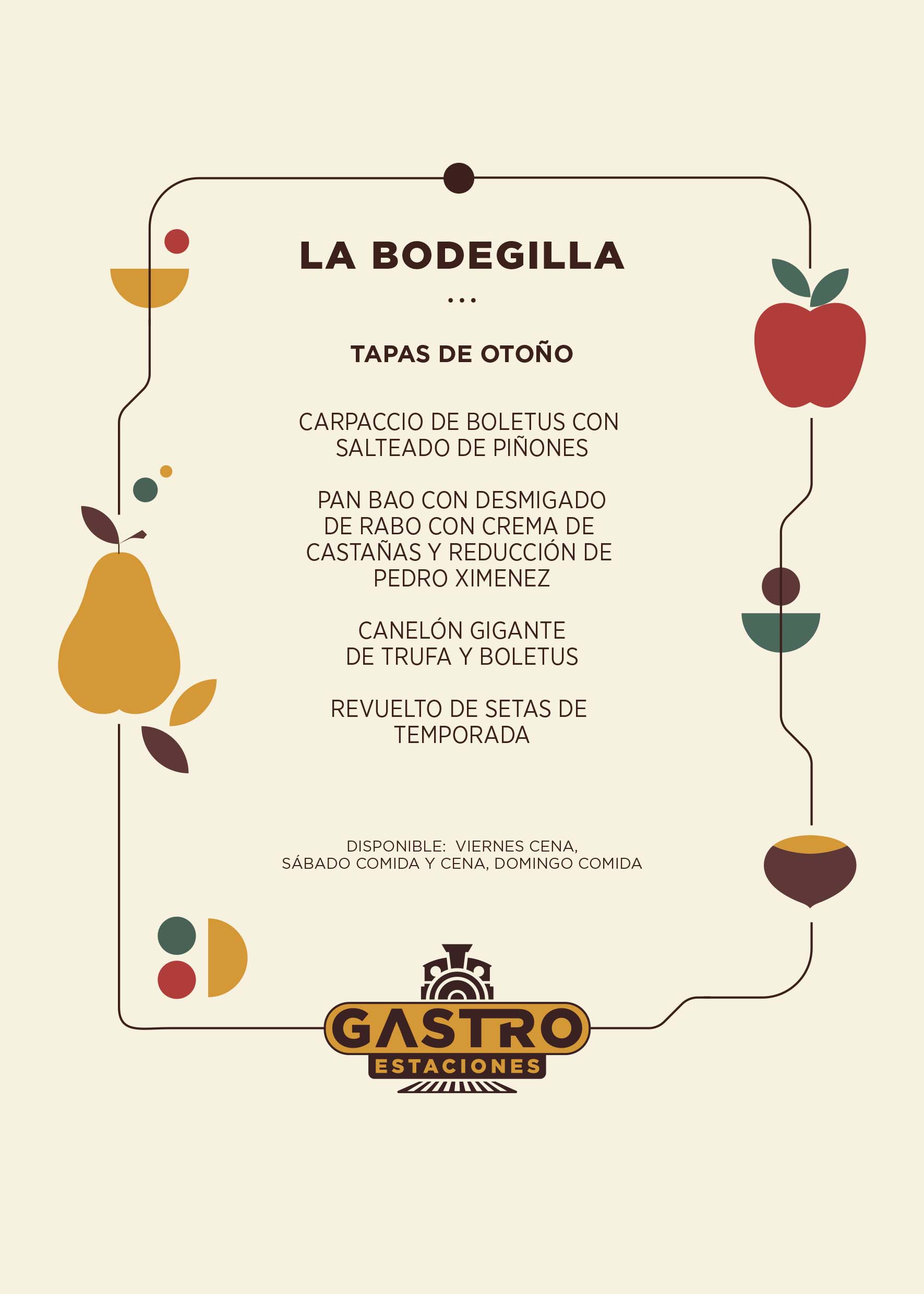 Gastroestaciones Menú La Bodeguilla