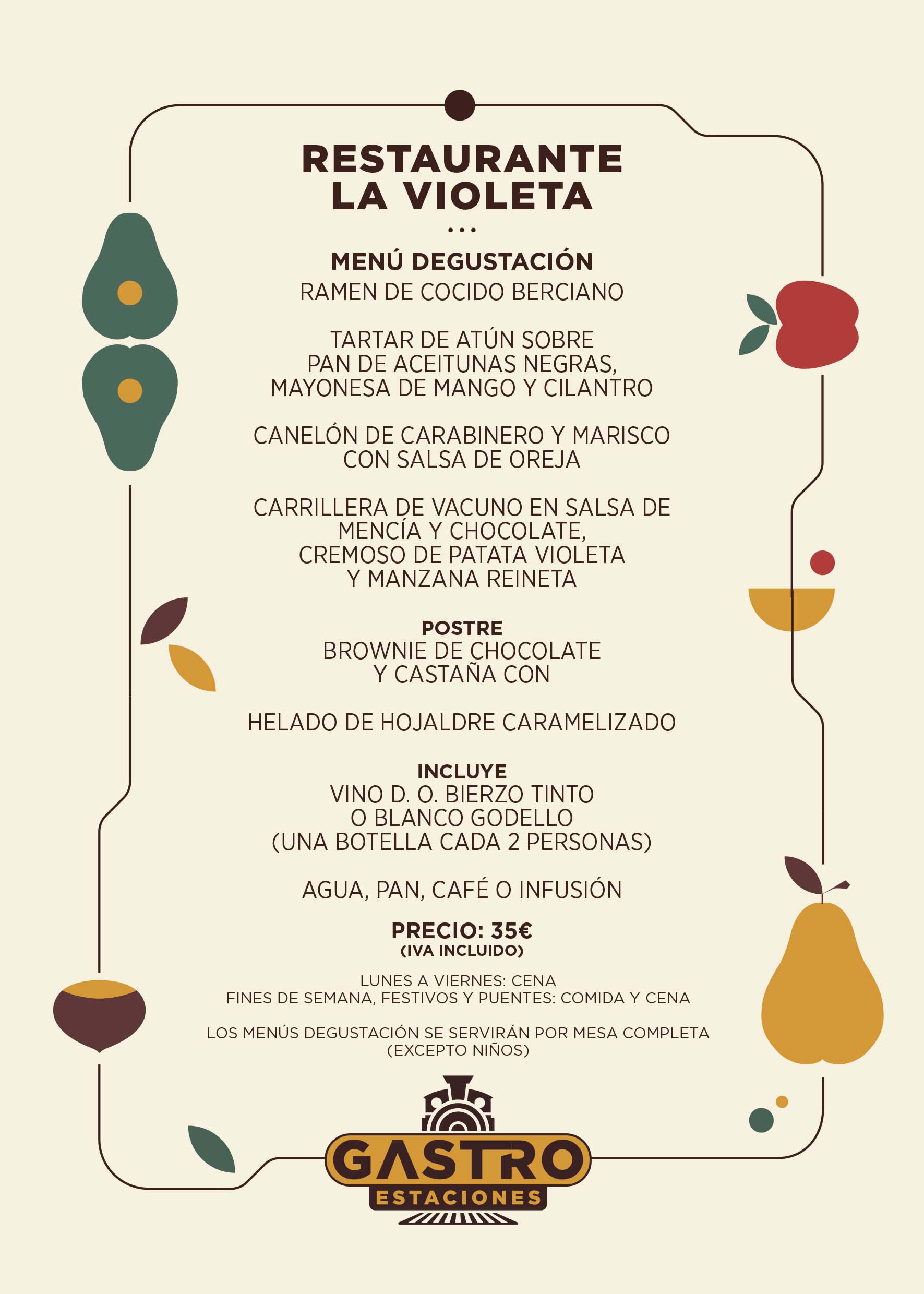 Gastroestaciones Menú La Violeta