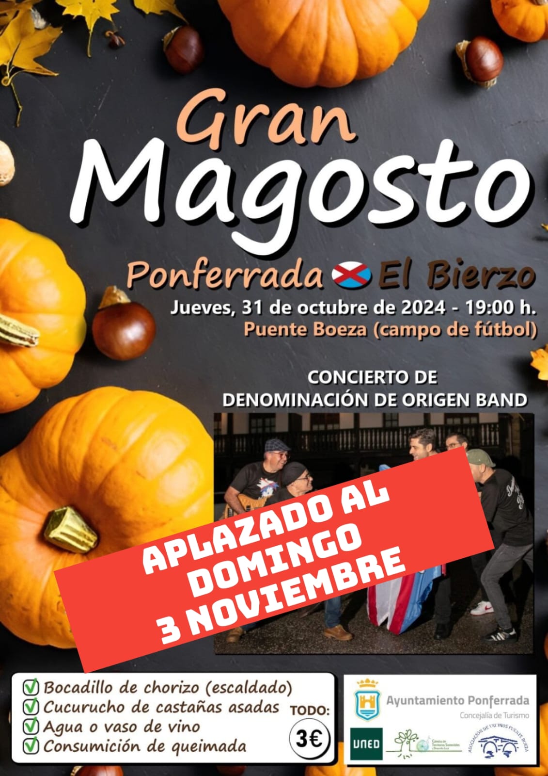 Aplazado Magosto Ponferrada