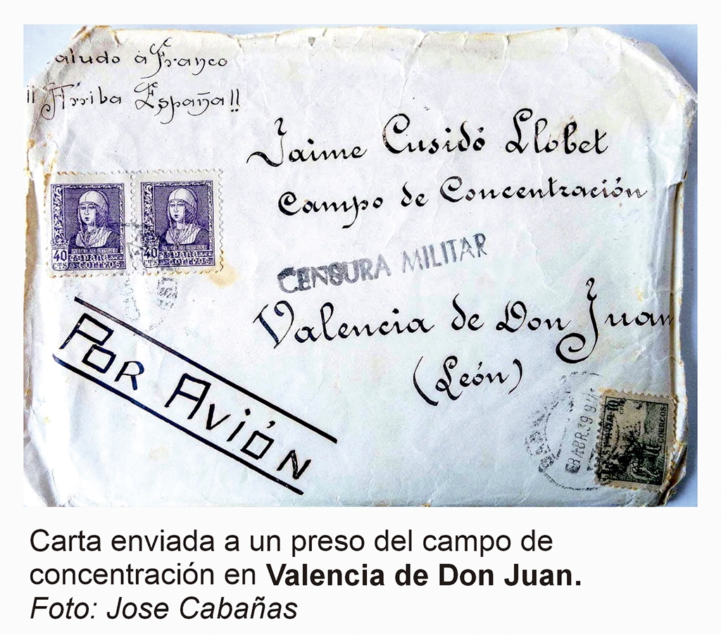 Carta enviada por un preso de Valencia de Don Juan