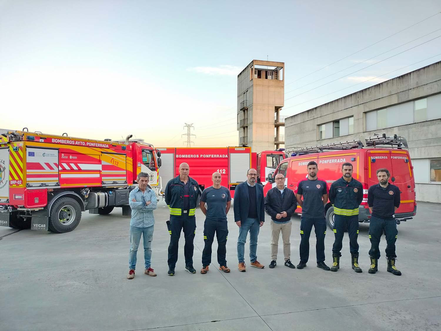 Bomberos de Ponferrada que se desplazarán a Valencia para ayudar por la catástrofe de la Dana.