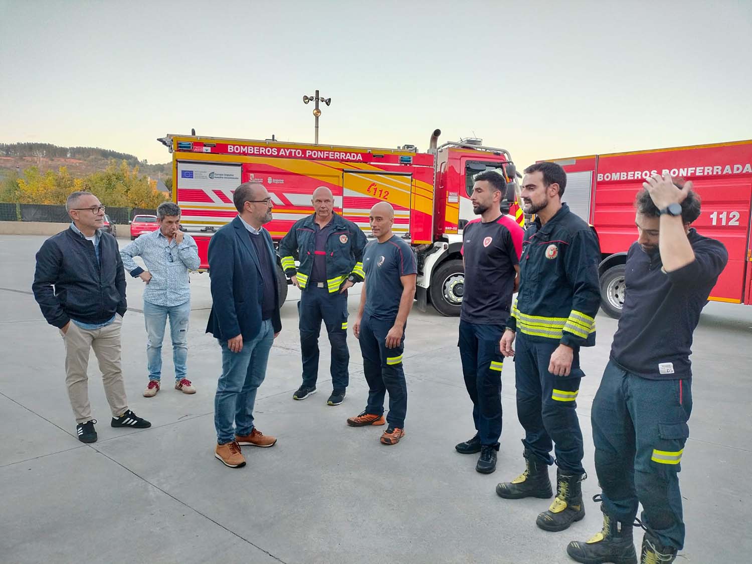 Bomberos de Ponferrada que se desplazarán a Valencia para ayudar por la catástrofe de la Dana