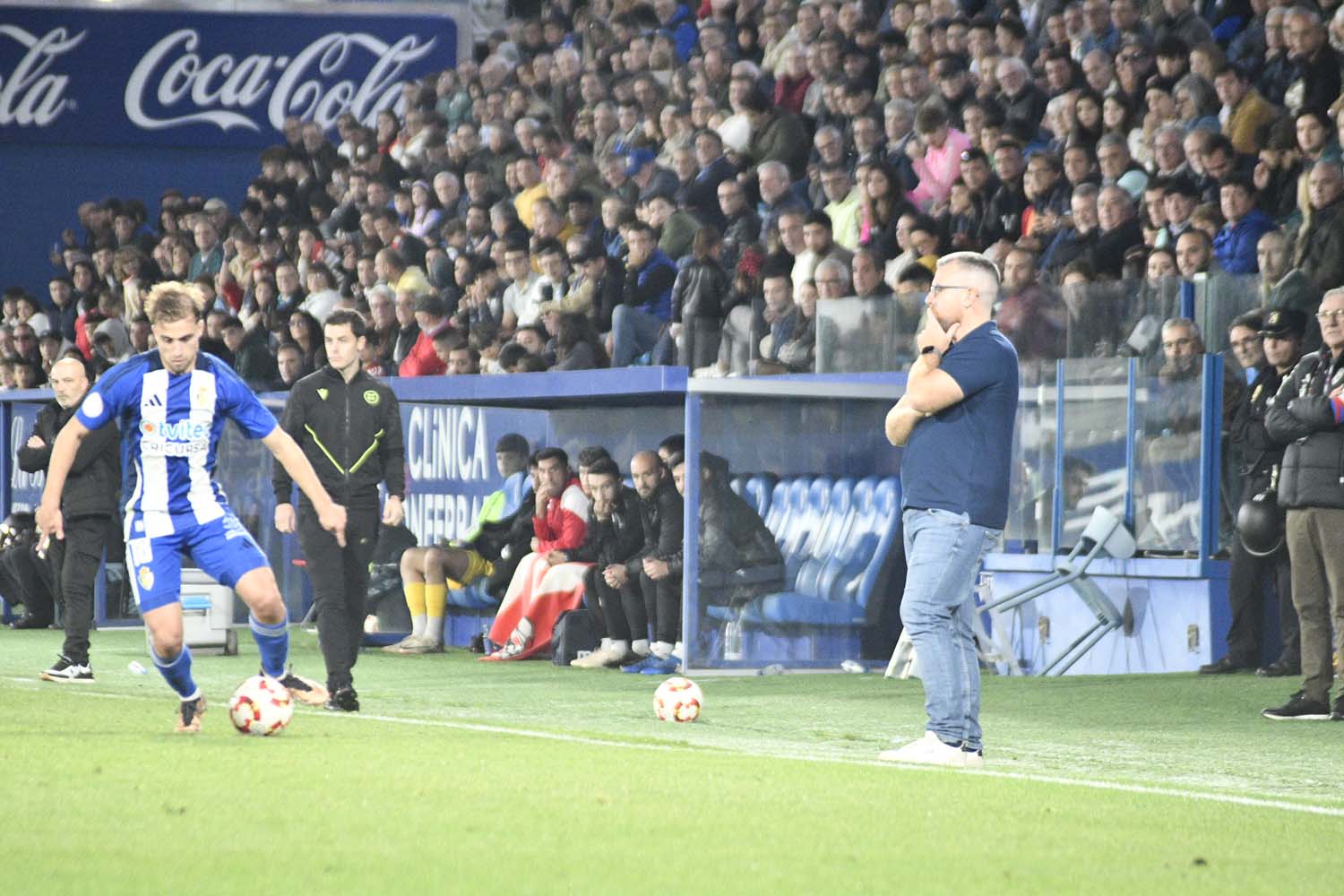 Javi Rey durante el Ponferradina Zamora 