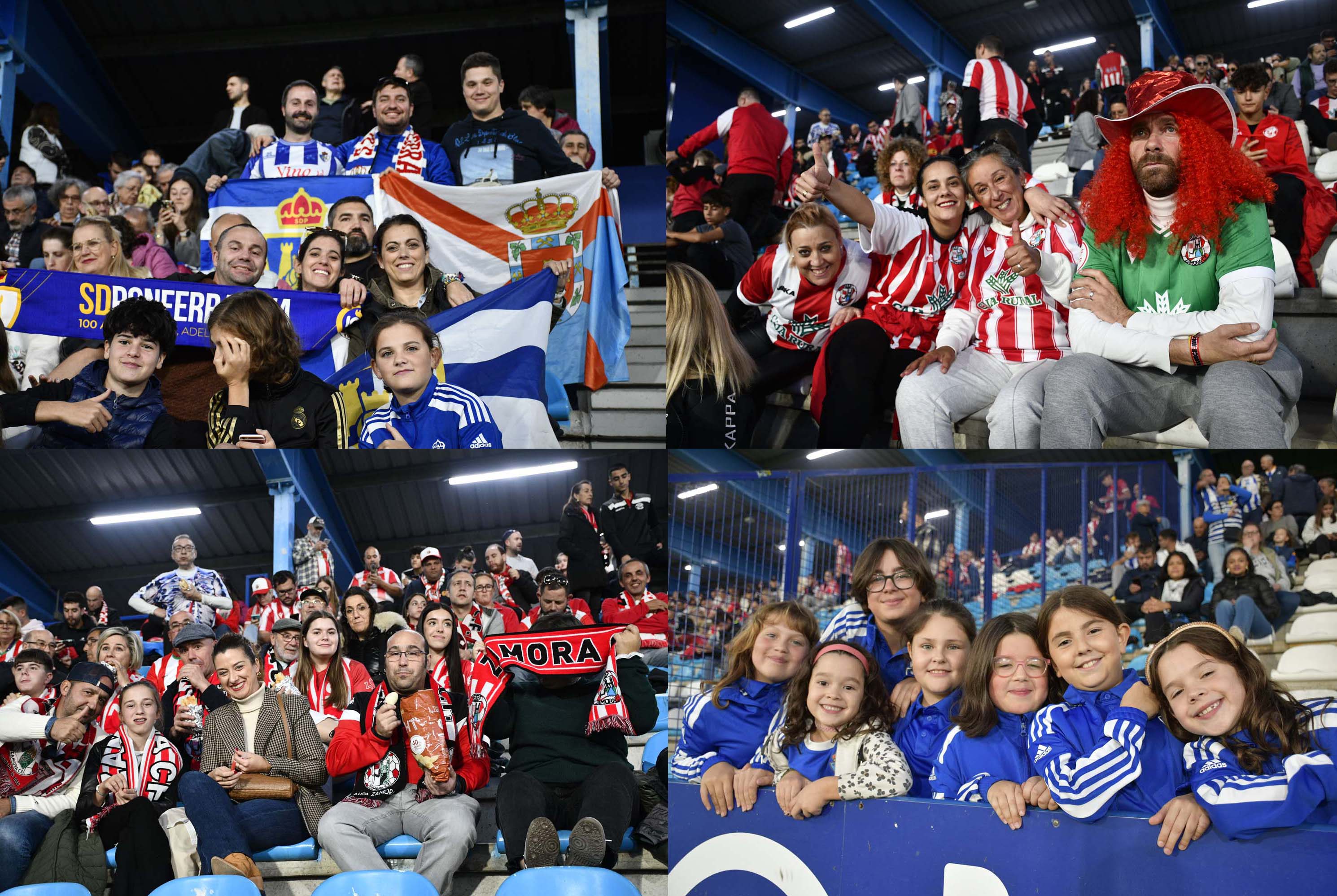 Aficionados durante el Ponferradina Zamora