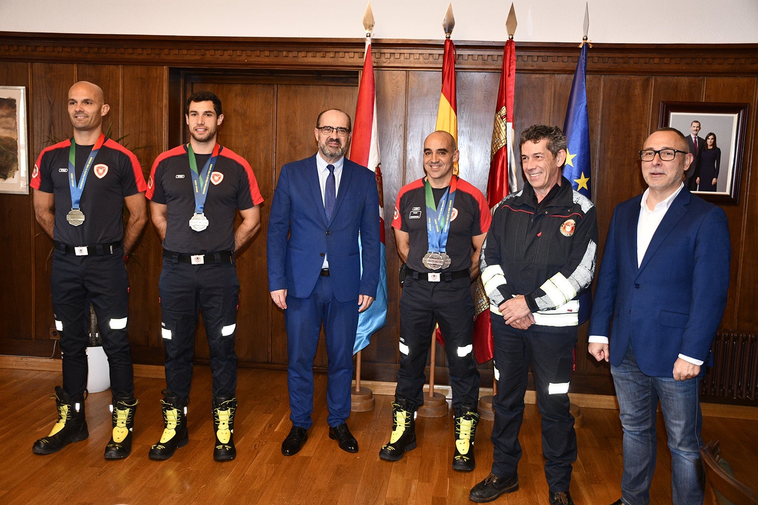 Tres Bomberos de Ponferrada consiguen 8 medallas en los X European Police & Fire Games de Portugal 