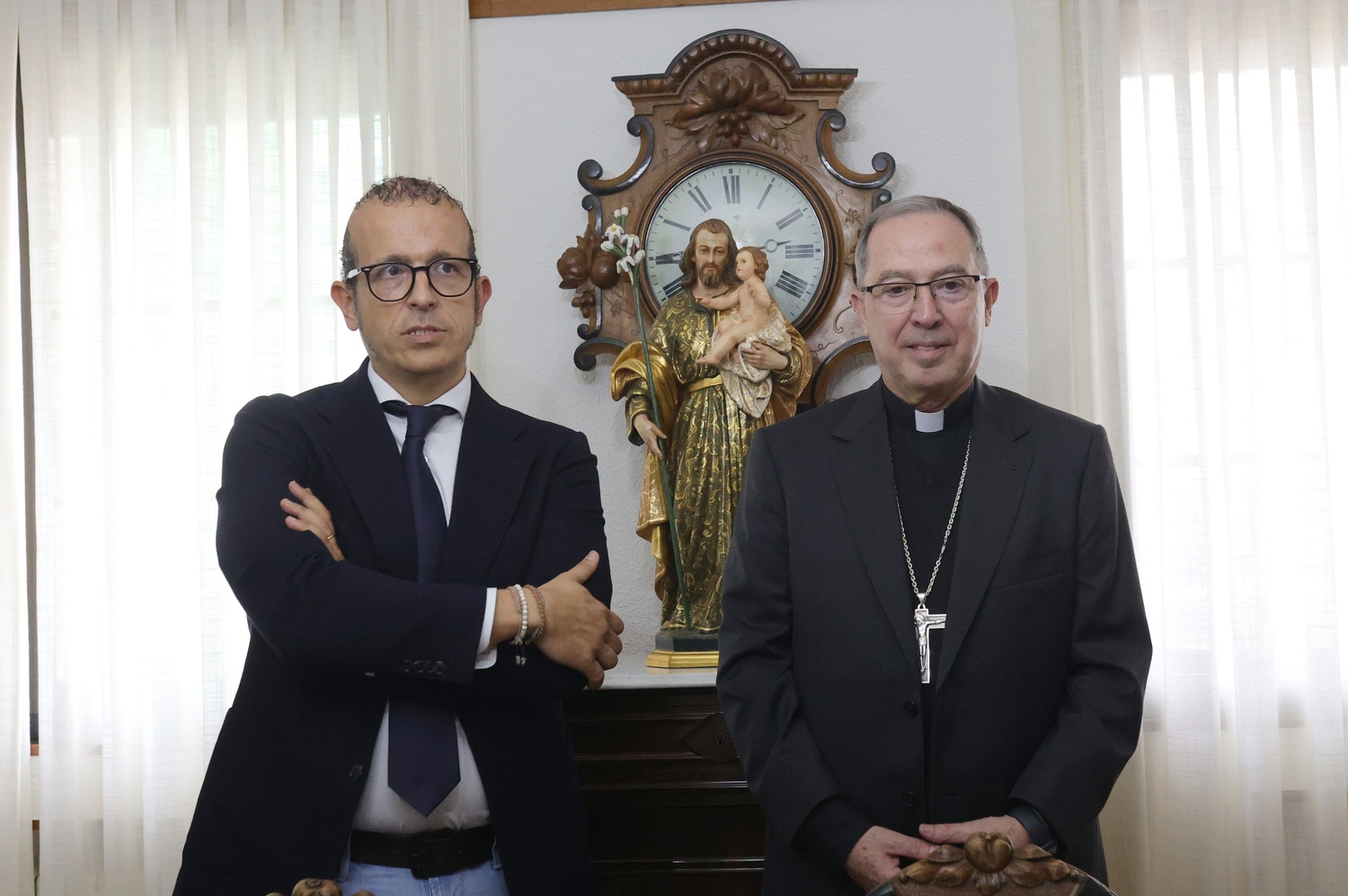 El Obispo de Zamora, Fernando Varela, y el gerente-economo de la diócesis, José Manuel Chillón,presentan la campaña del día de la iglesia diocesana 2024