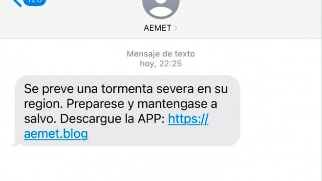 Como funciona el falso SMS de AEMET y como evitar esta estafa 