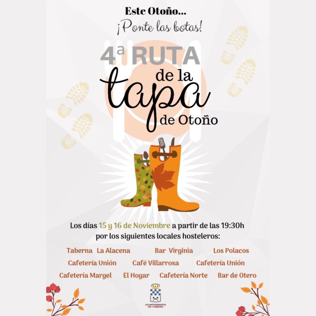 Cartel de la IV Ruta de la Tapa de Otoño de Fabero