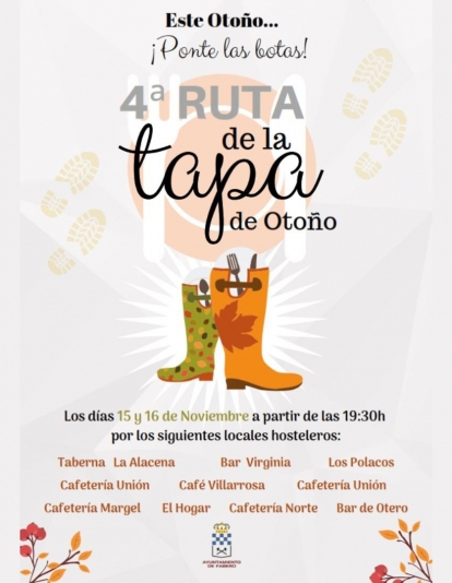 Cartel de la IV Ruta de la Tapa de Otoño de Fabero