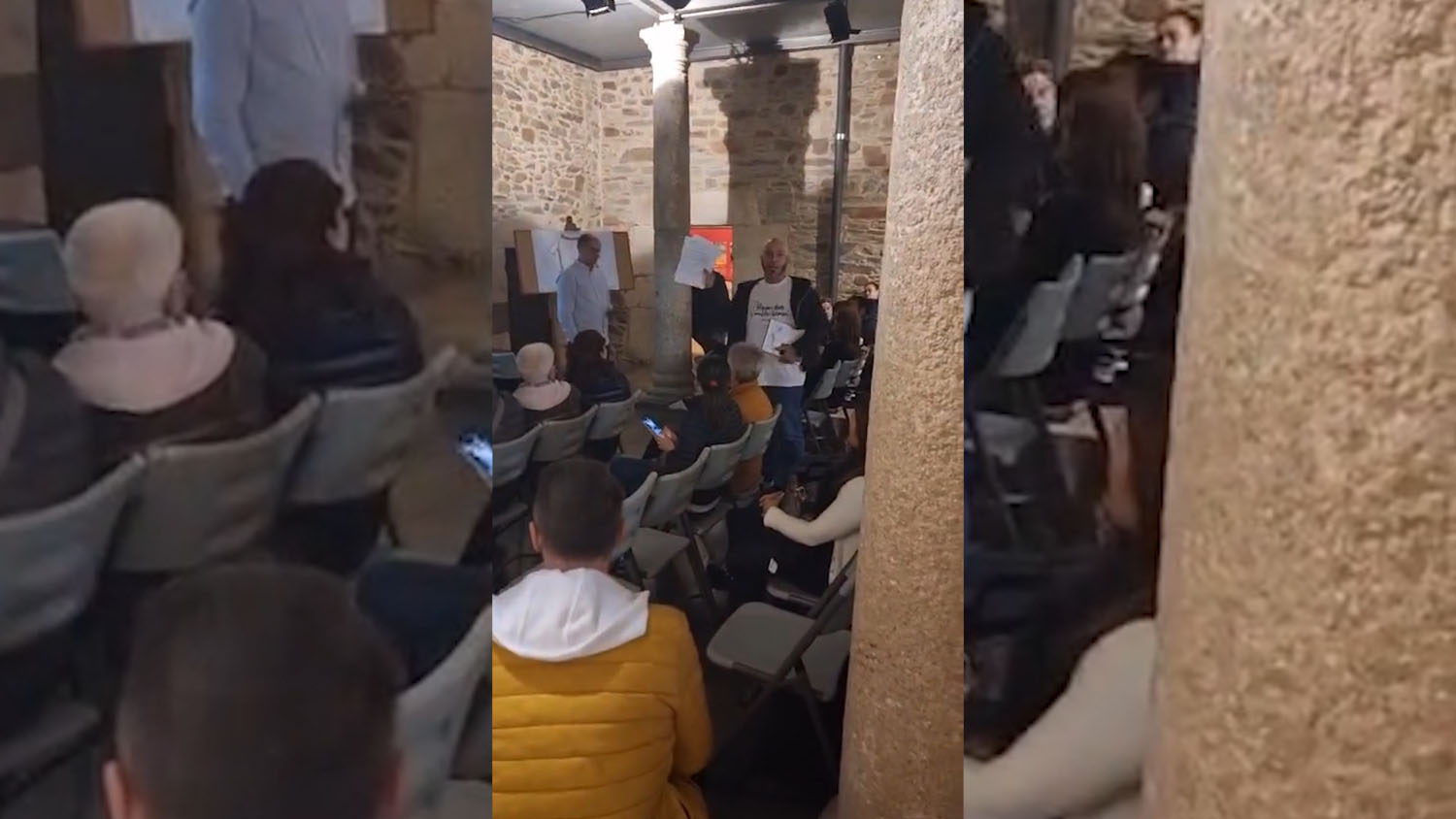 El tenso momento entre Iván Alonso y los vecinos del Casco Antiguo en la reunión por la semipeatonalización 