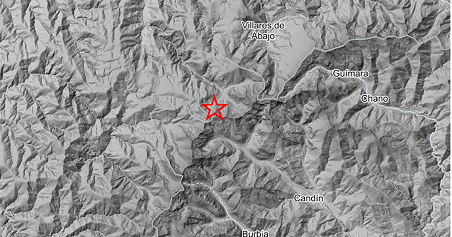 Candín registró un terremoto de magnitug 2,1 