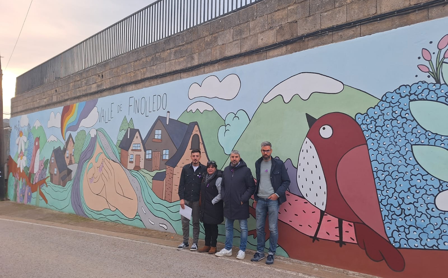 El Valle de Finolledo inaugura un mural por el Día Contra la Violencia de Género