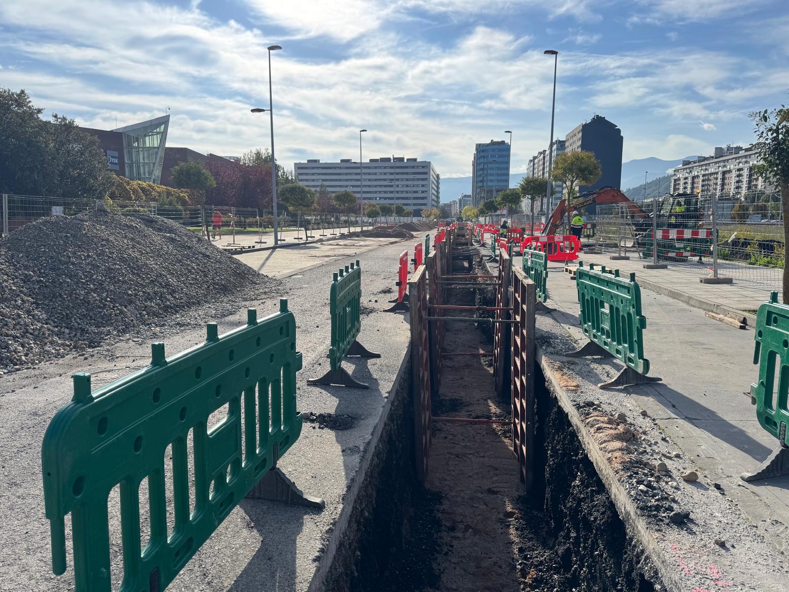 Obras de la red de calor de Ponferrada