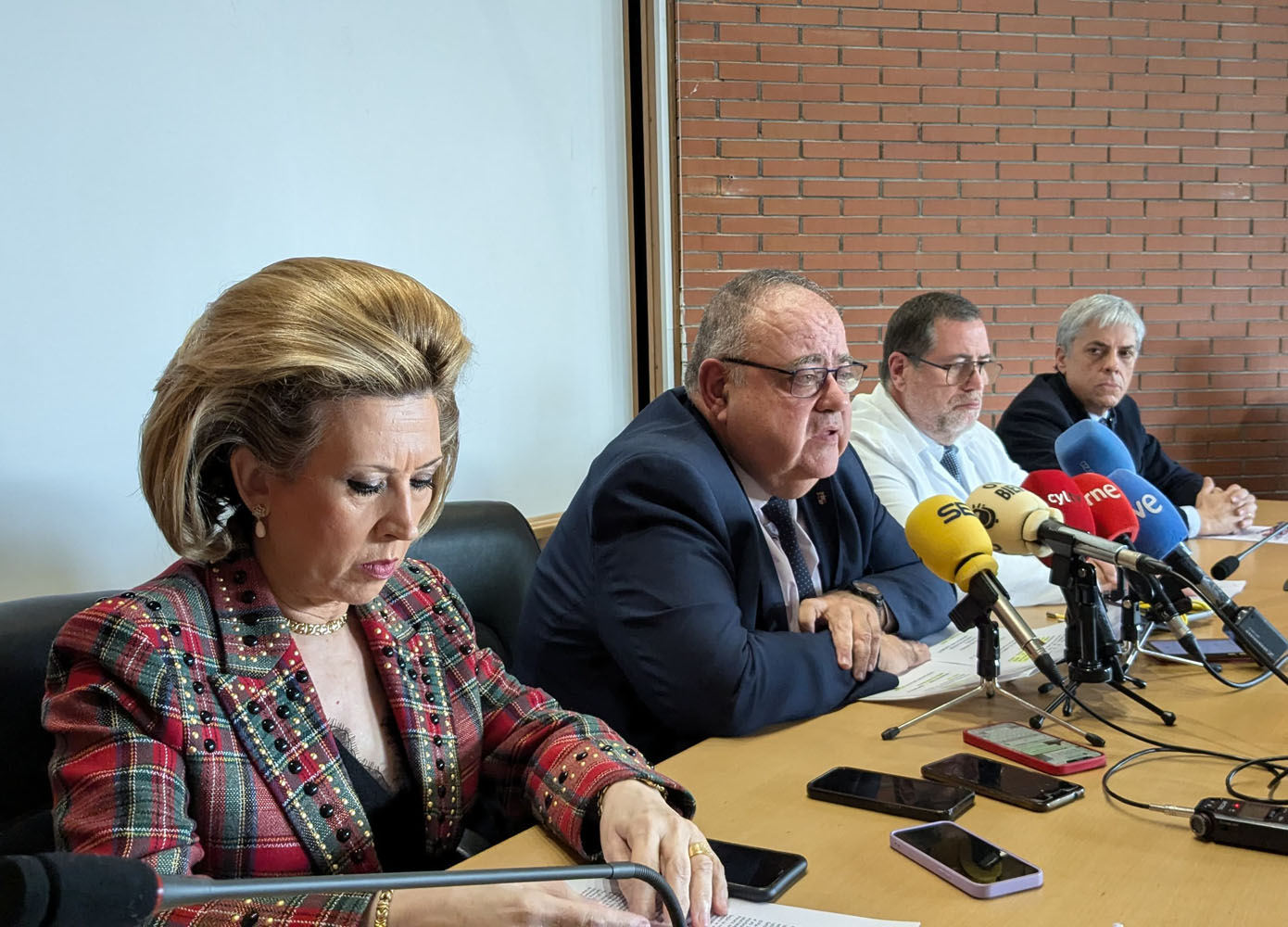 El consejero de Sanidad, Alejandro Vázquez Ramos, en la rueda de prensa previa la constitución de la Comisión de Seguimiento del 'Plan integral del Bierzo'