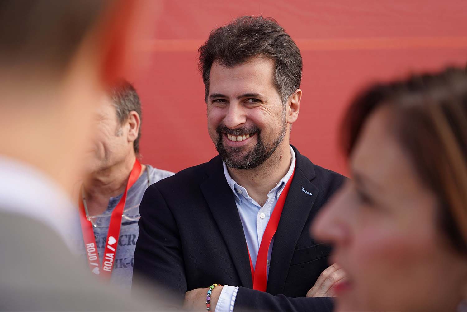 Miriam ChacónICAL. El secretario general del PSCyL, Luis Tudanca, junto a la portavoz federal Esther Peña en la inauguración del 41 Congreso Federal del PSOE.