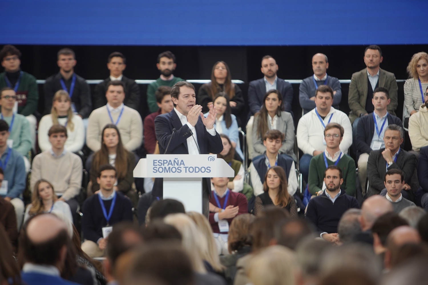 El presidente autonómicol del PP, Alfonso Fernández Mañueco, clausura la XXVII Intermunicipal del PP en Valladolid | Rubén Cacho (ICAL)