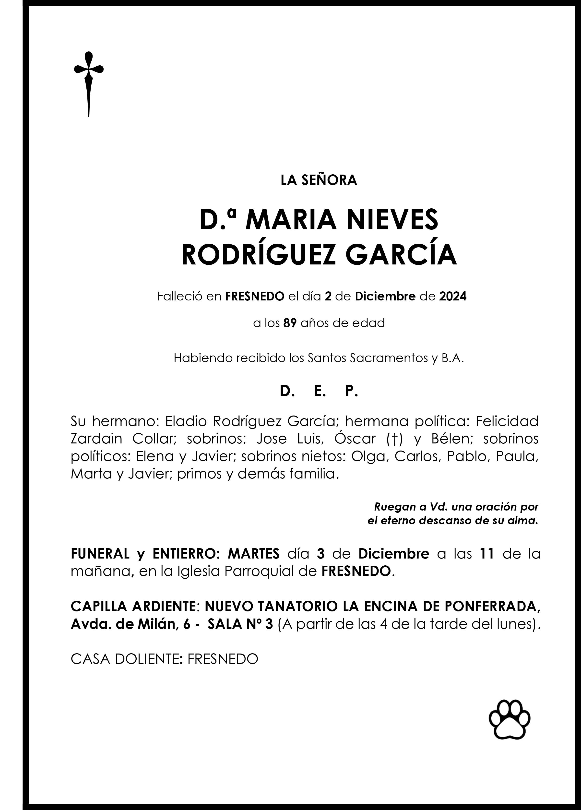 MARIA NIEVES RODRIGUEZ GARCIA