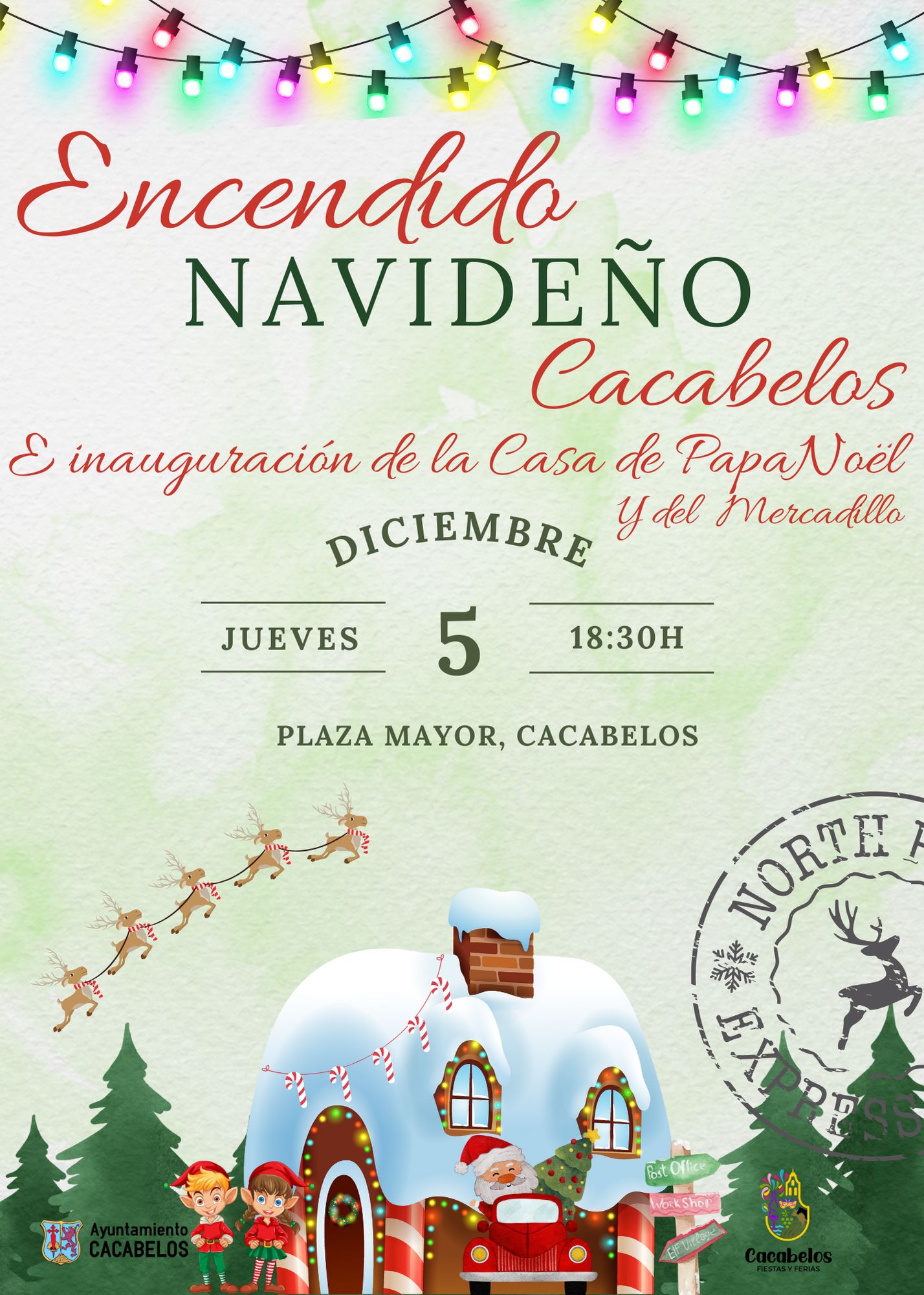 Encendido luces de Navidad en Cacabelos