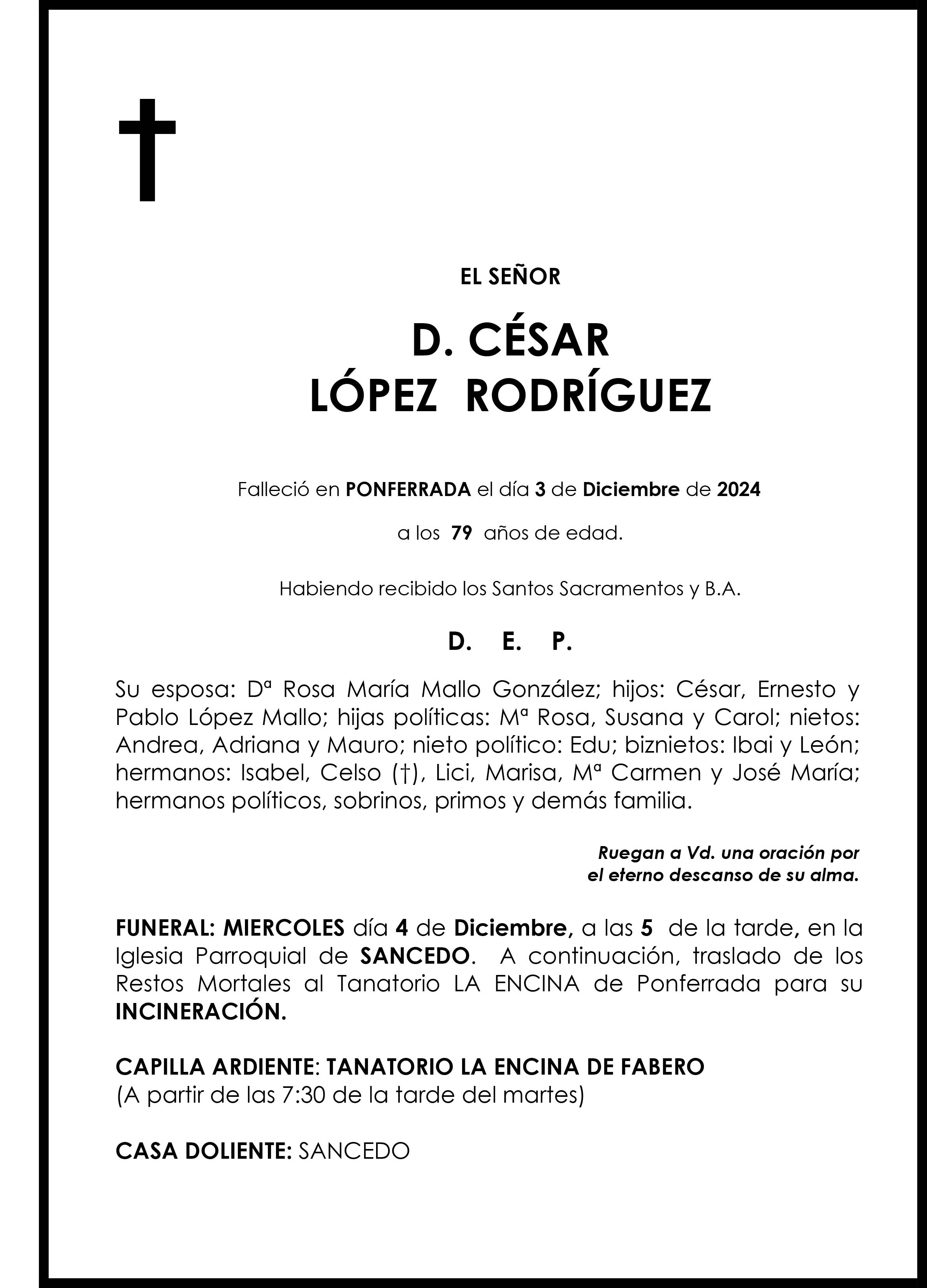 CESAR LOPEZ RODRIGUEZ