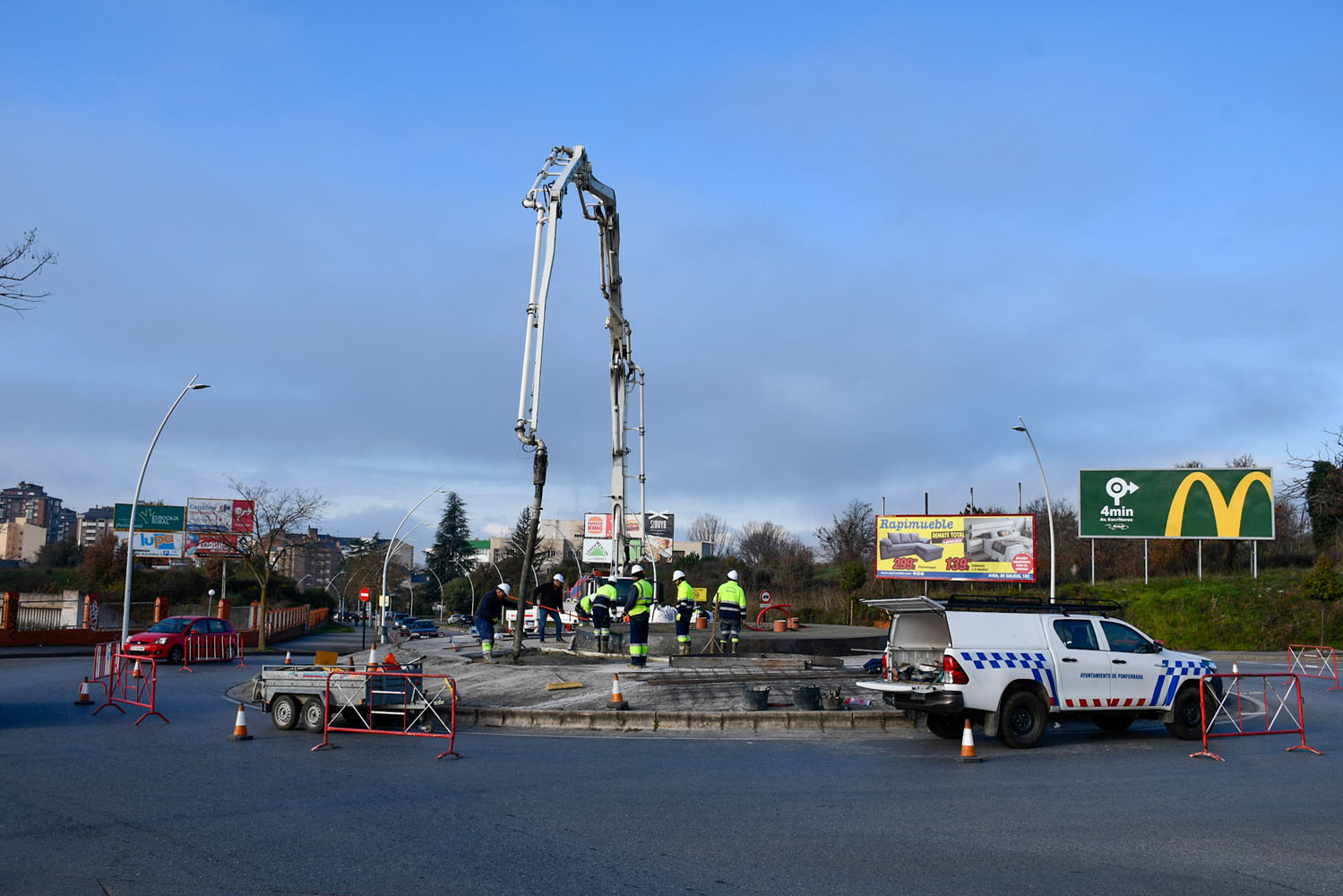 Nueva rotonda en la entrada de Ponferrada 