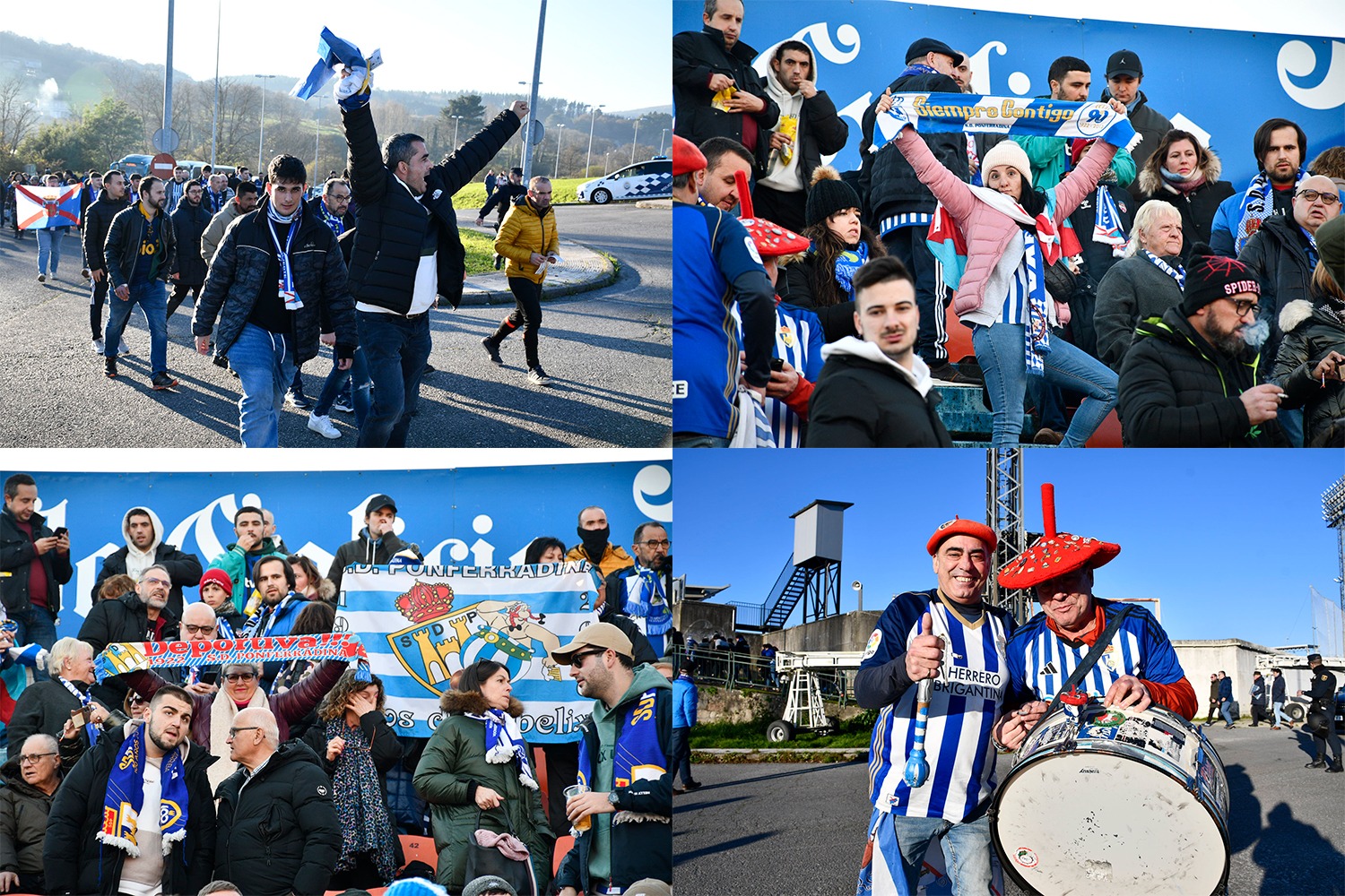 ÁLBUM DE FOTOS | Así ha desembarcado la afición de la Ponferradina en el Anxo Carro