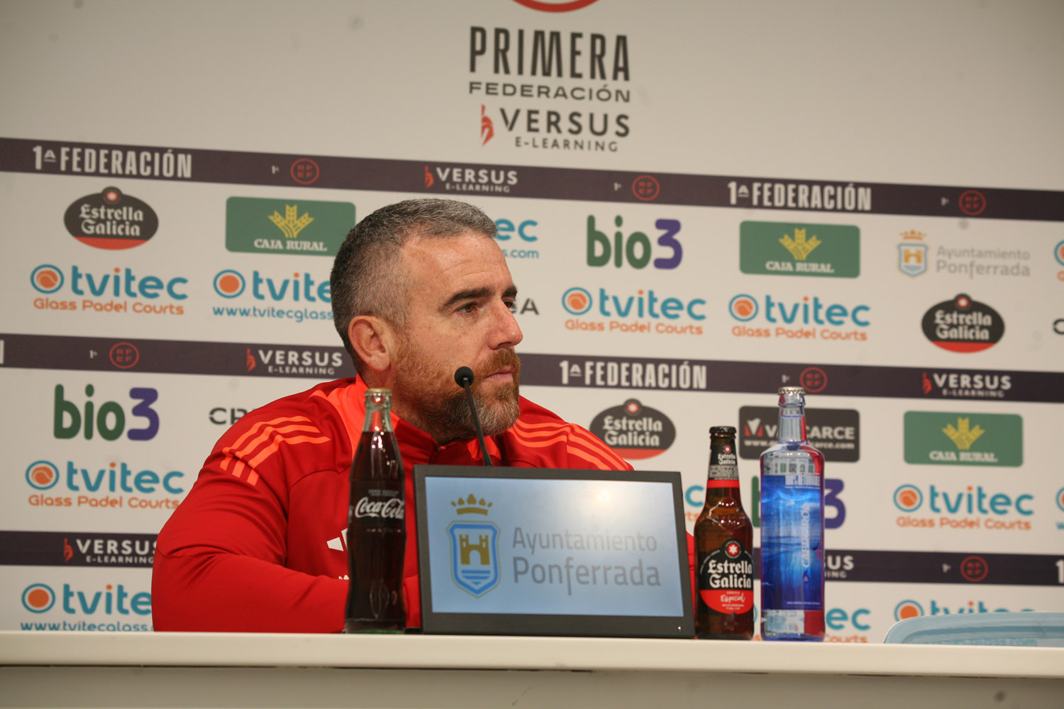 Javi Rey pasó por la sala de prensa para analizar la actualidad de su equipo antes de recibir este viernes al Tarazona