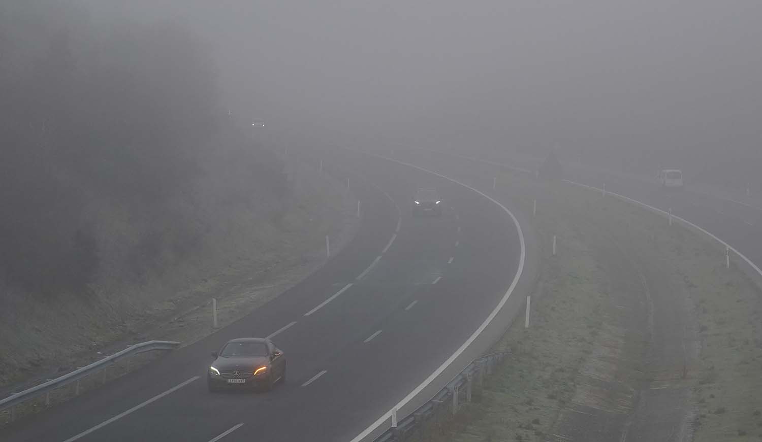 Niebla este sábado en la A 6 en El Bierzo