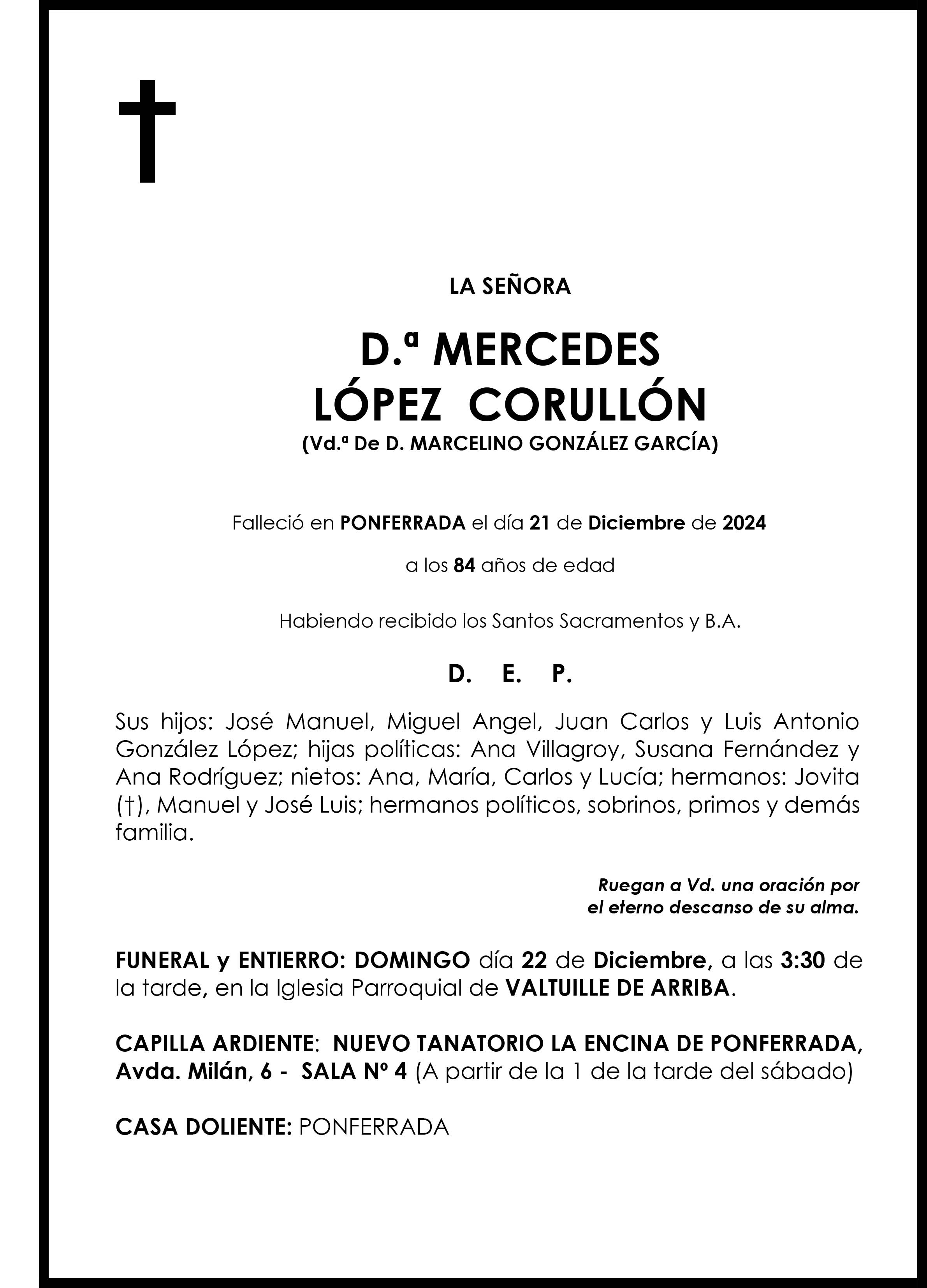 MERCEDES LOPEZ CORULLON