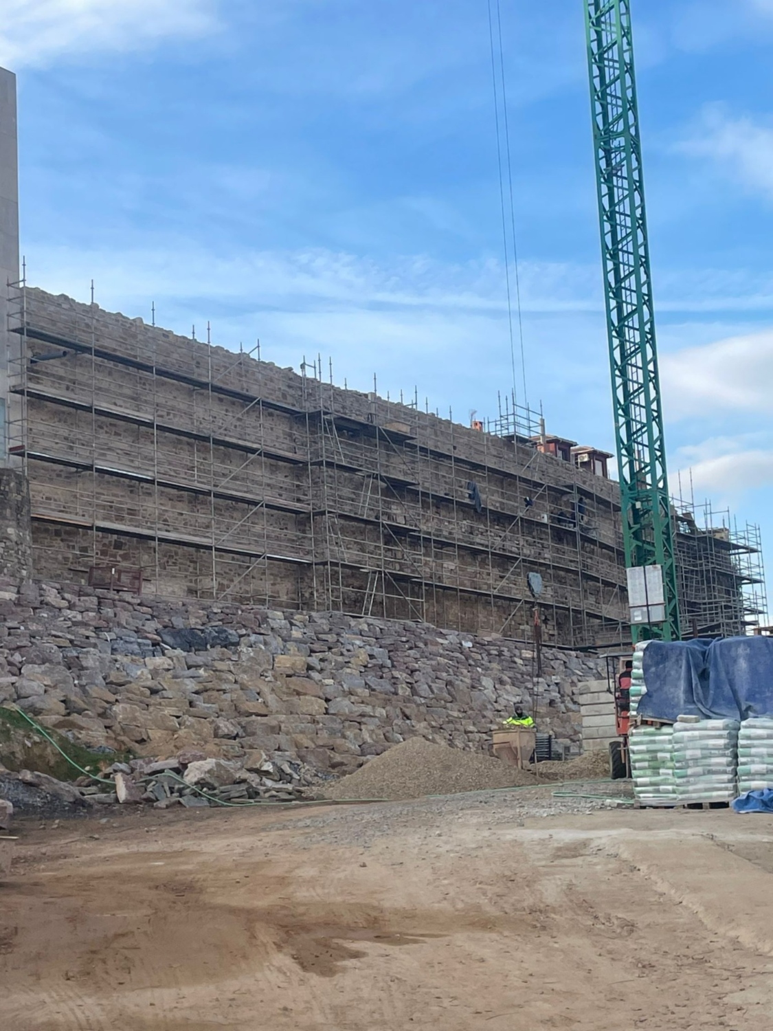 Obras en la muralla de Astorga