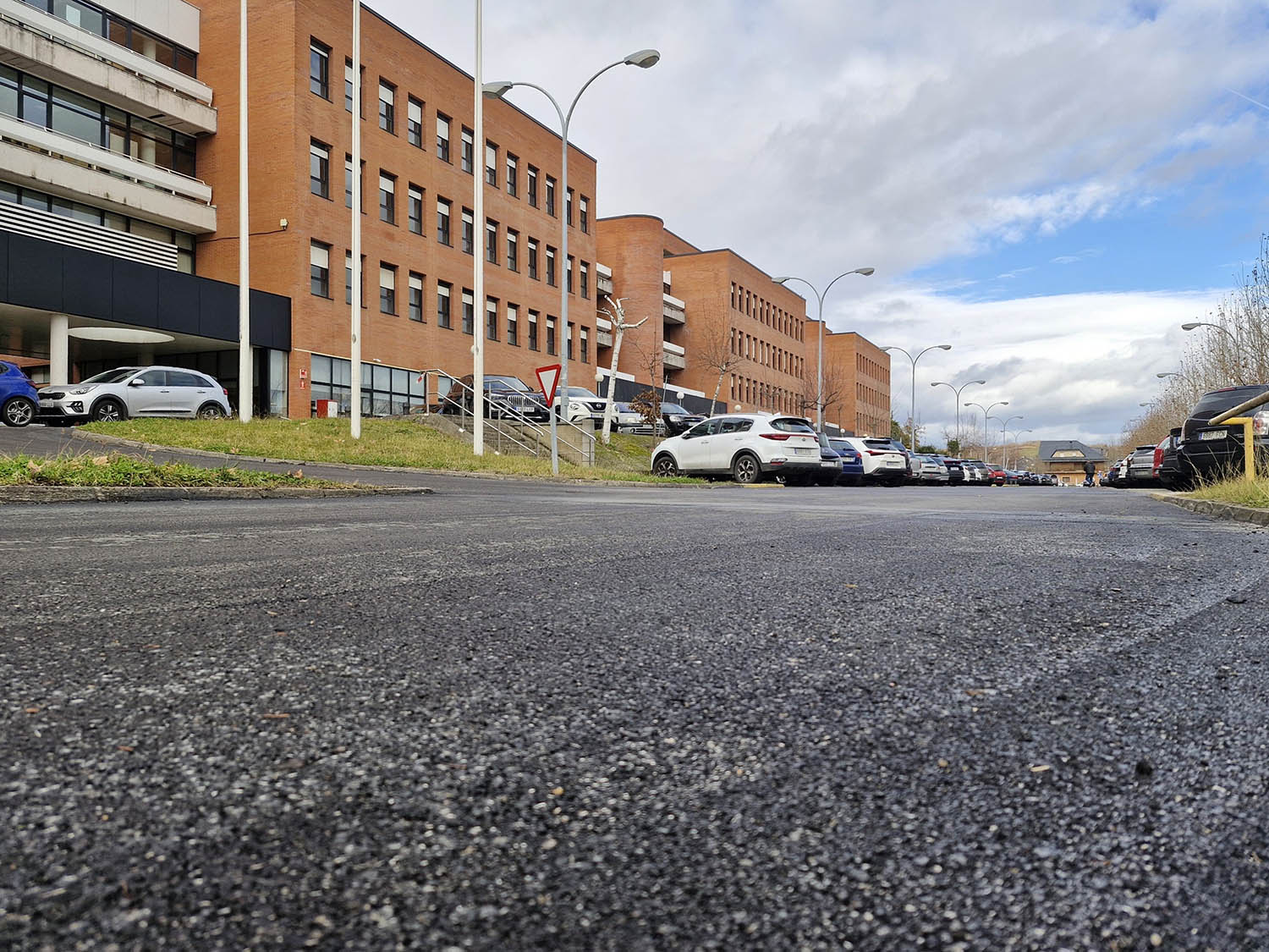 Parte del pavimento terminado del Hospital del Bierzo