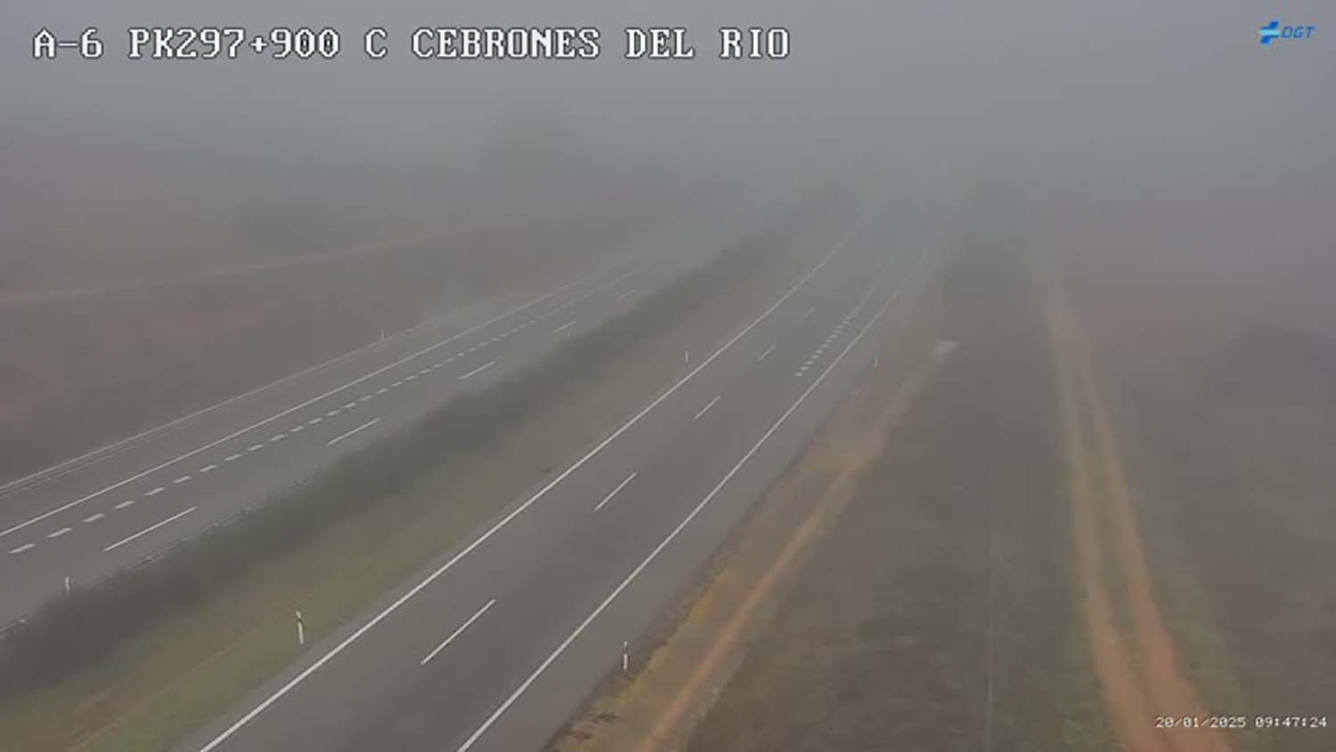 Niebla en la A 6.