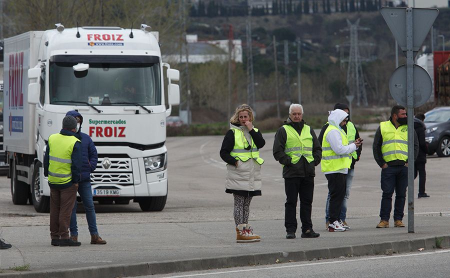 Huelga de camioneros en Ponferrada