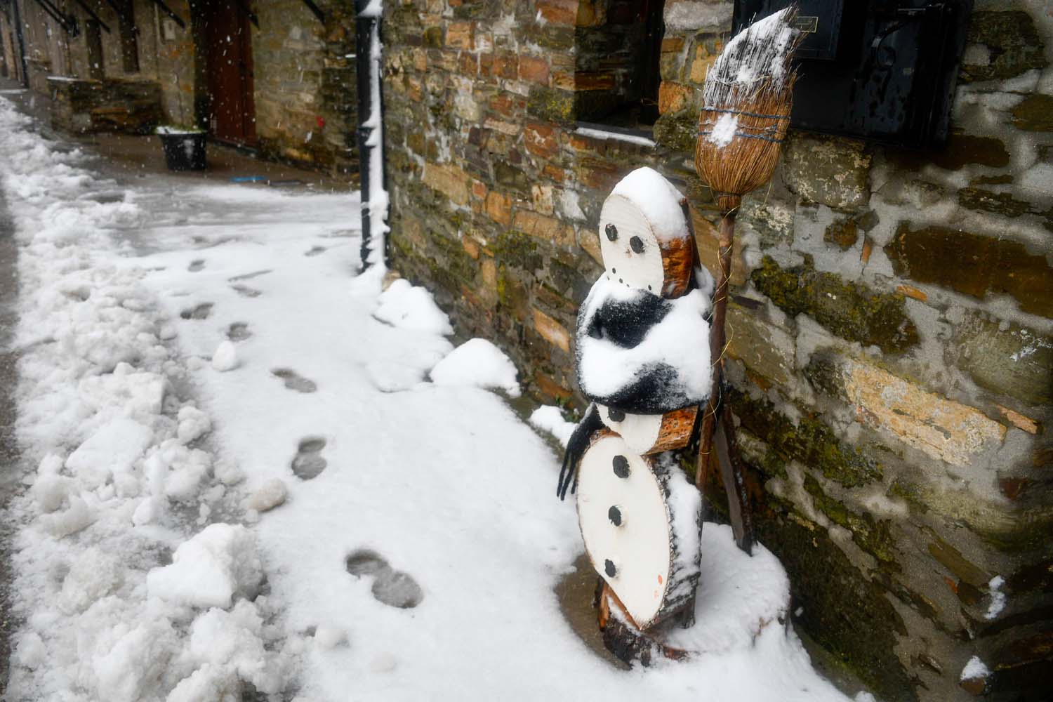 La borrasca Herminia deja un manto de nieve en San Cristobal de Valdueza  (25)